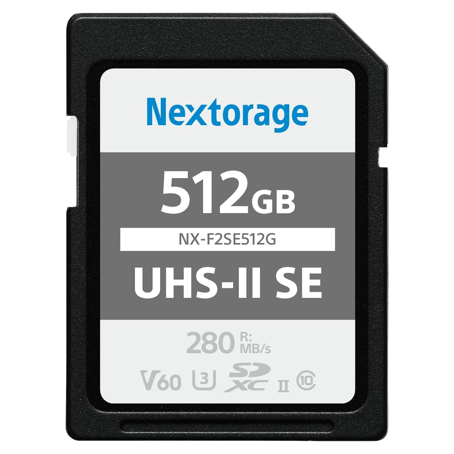 Tarjeta SD Nextorage 512GB SDXC UHS-II V60 280MB/s 4K
