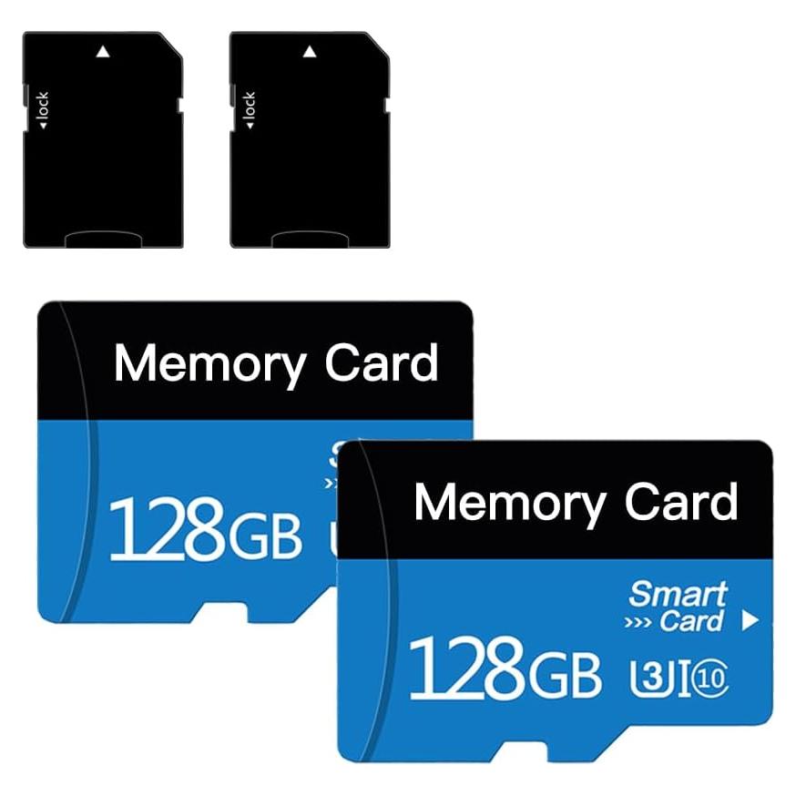 Paquete 2 Tarjetas Micro SD 128GB Teydun Clase 10 Azul