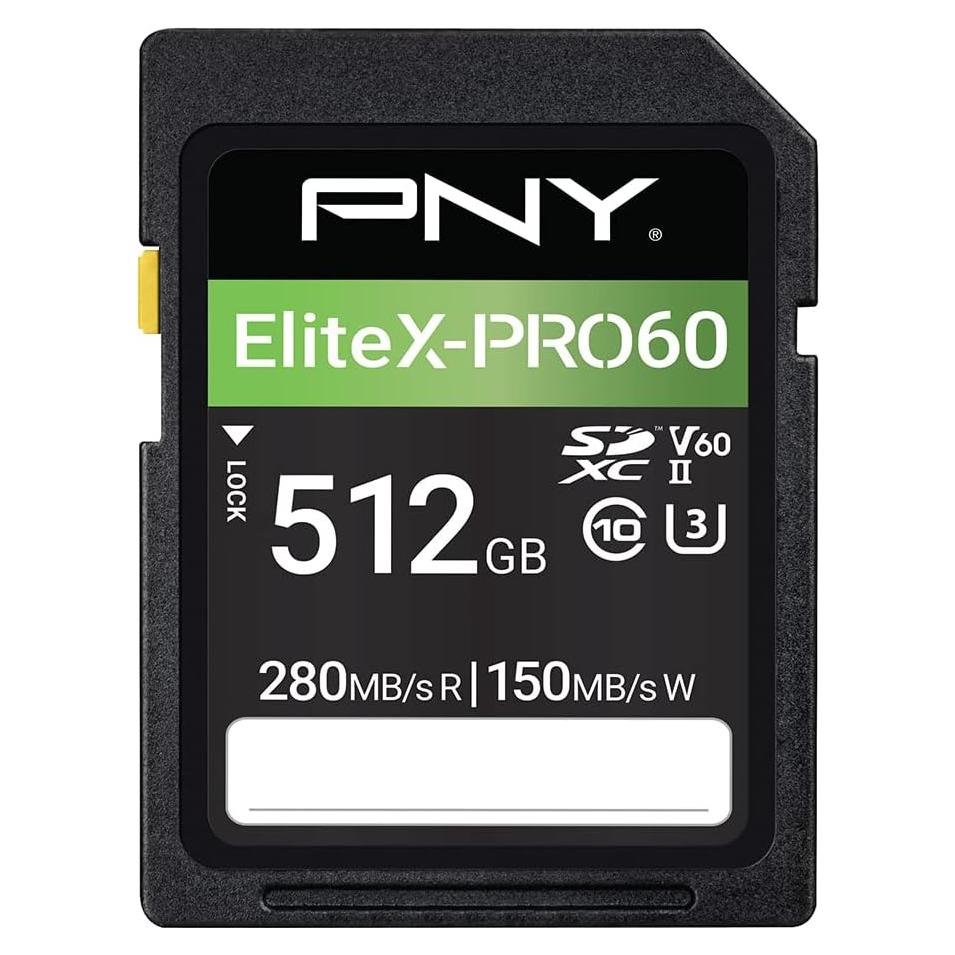 Tarjeta de Memoria PNY 512GB EliteX-PRO60 UHS-II 4K