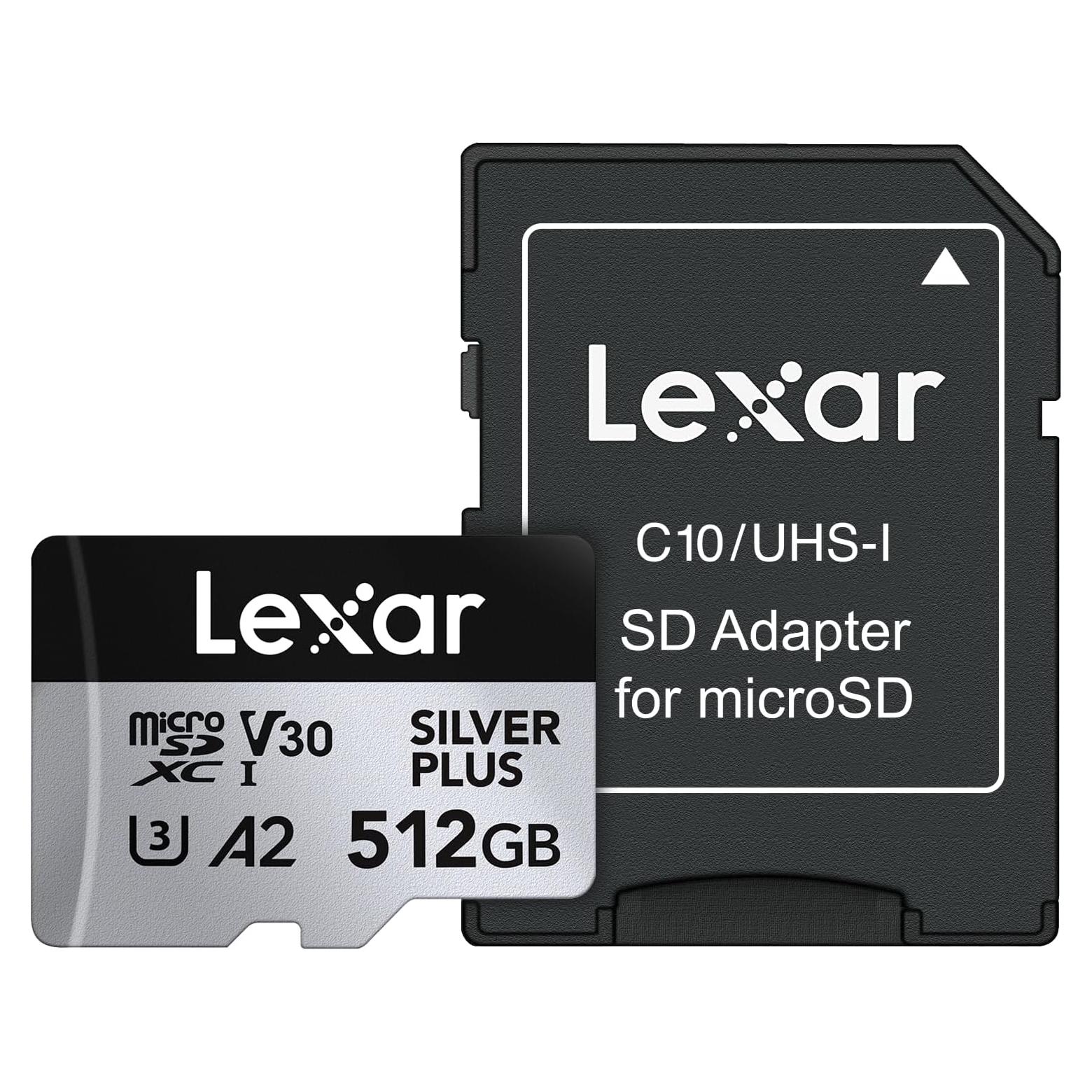 Tarjeta Micro SD Lexar 512GB Profesional Plata Plus UHS-I
