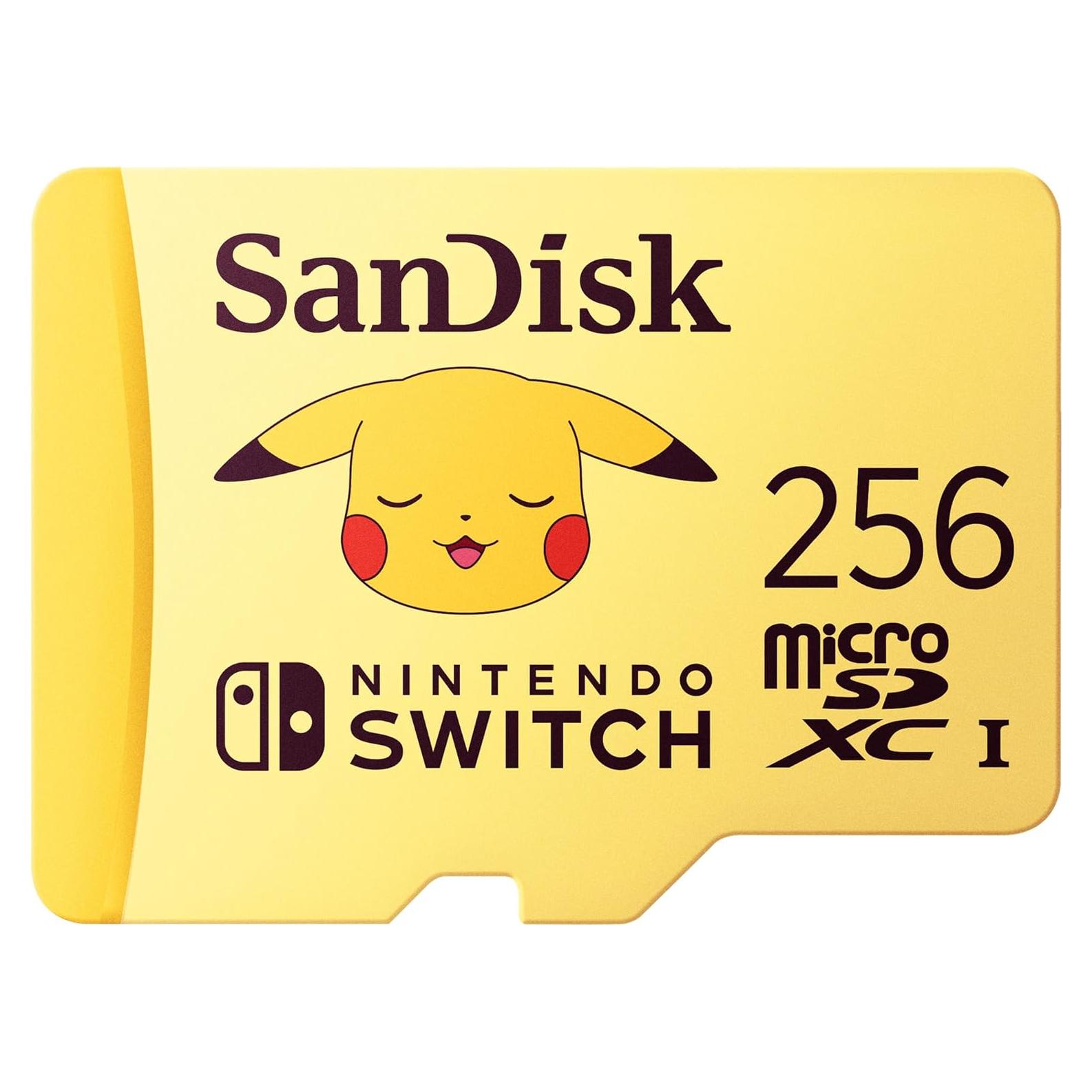 Tarjeta microSDXC SanDisk 256GB Pikachu para Nintendo Switch