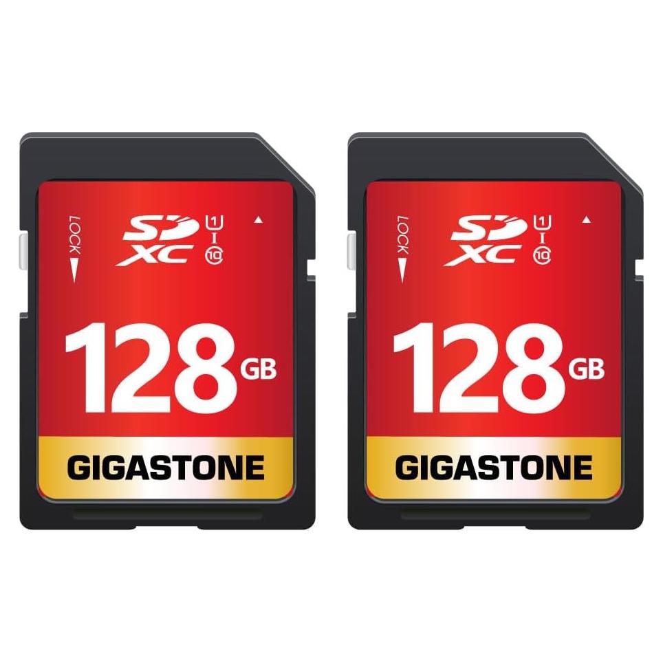 GIGASTONE 128GB Tarjeta SDXC UHS-I Clase 10 2-Pack