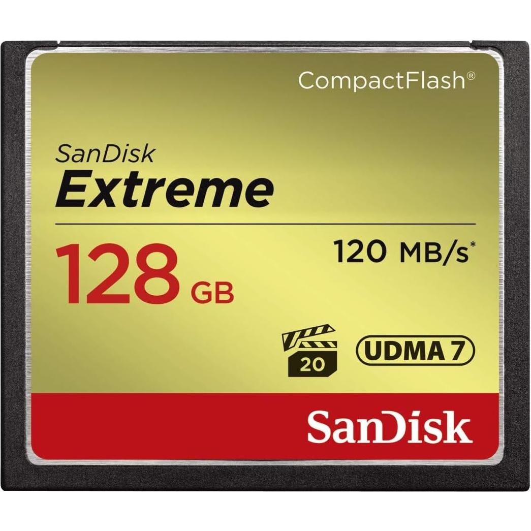 Tarjeta de Memoria SanDisk 128GB Extreme CompactFlash UDMA 7