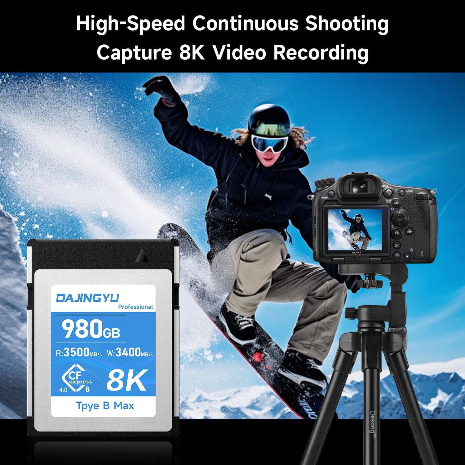 Tarjeta de Memoria CFexpress 4.0 Tipo B 980GB DAJINGYU 3500MB/s