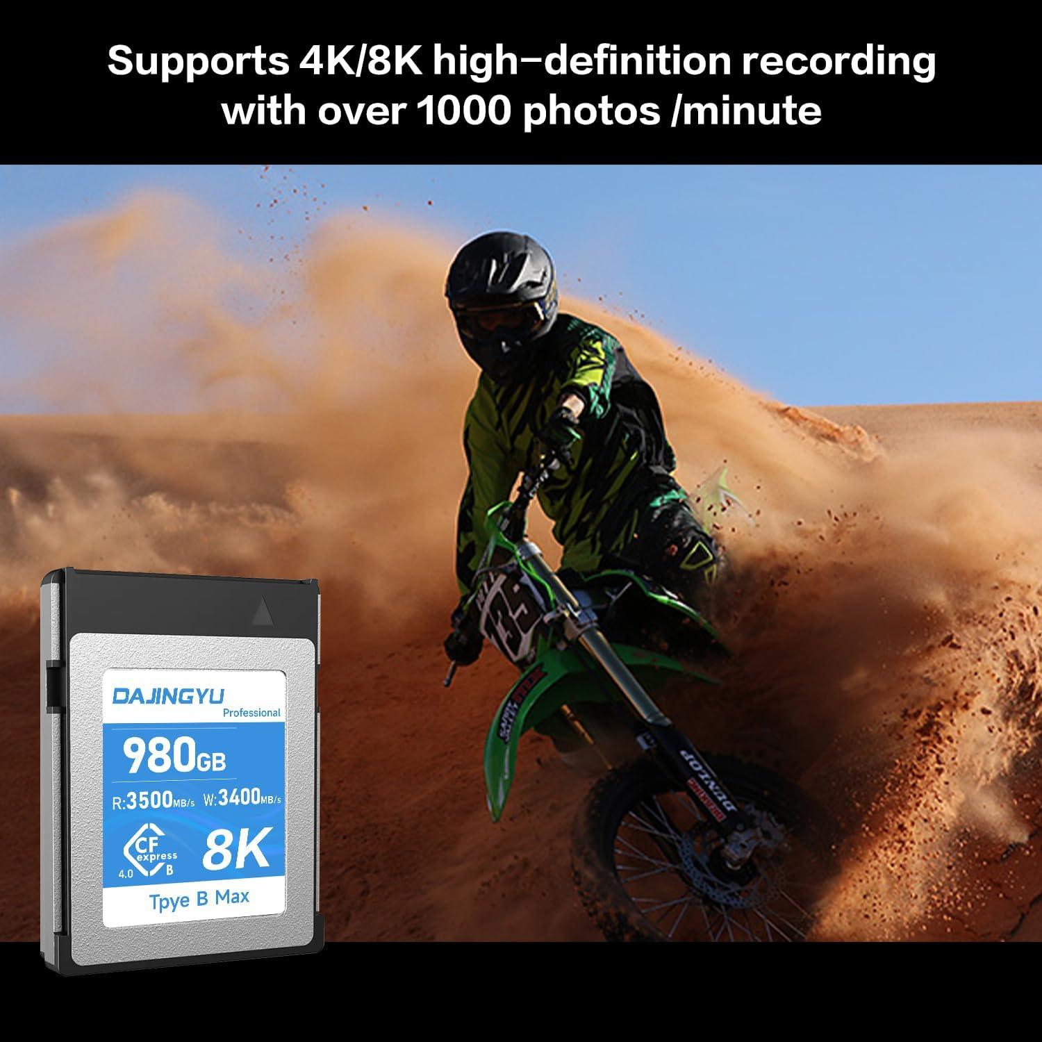 Tarjeta de Memoria CFexpress 4.0 Tipo B 980GB DAJINGYU 3500MB/s