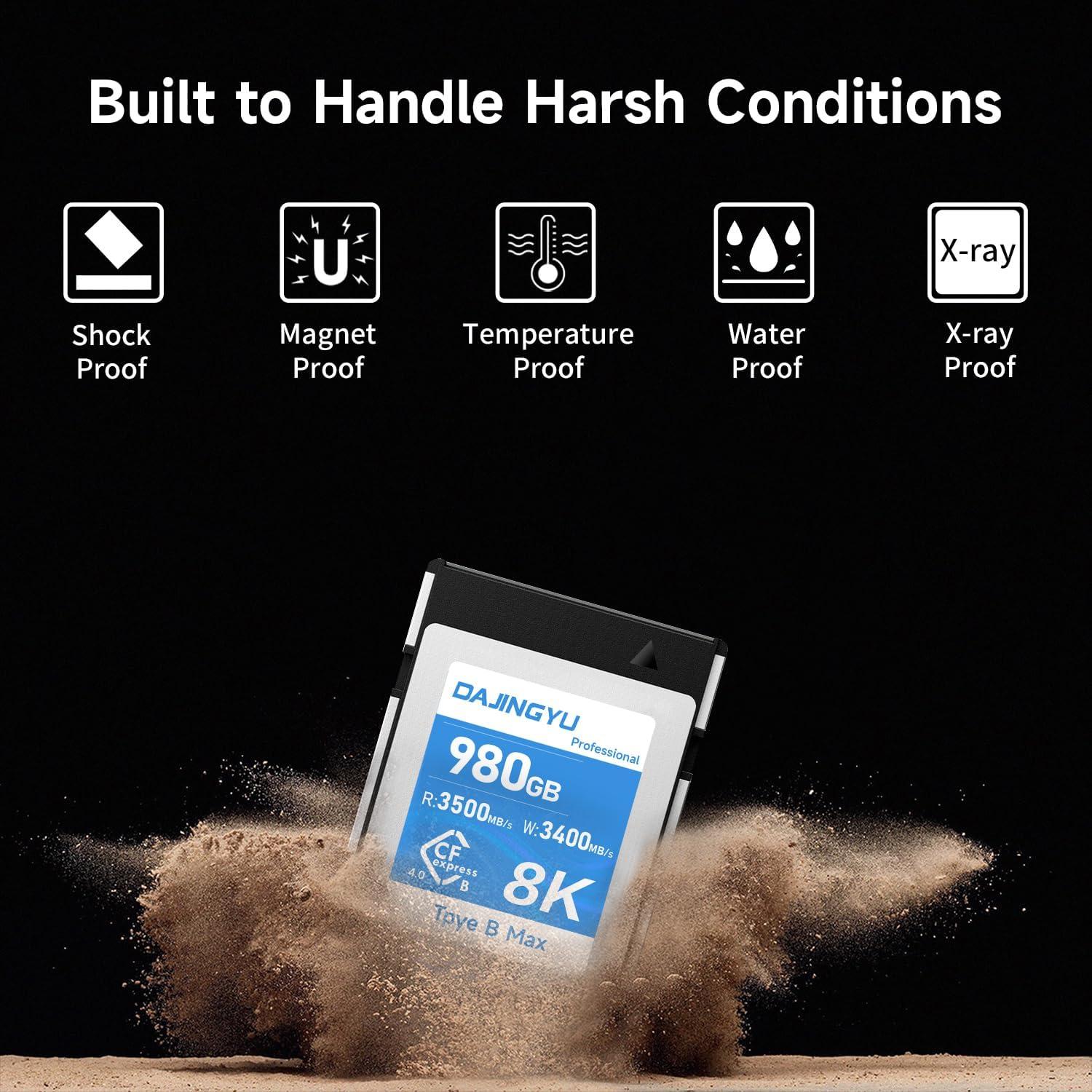 Tarjeta de Memoria CFexpress 4.0 Tipo B 980GB DAJINGYU 3500MB/s