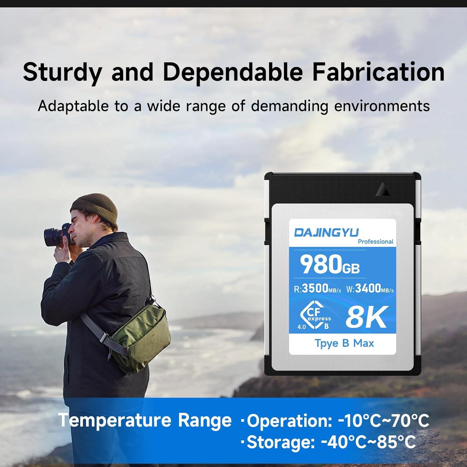 Tarjeta de Memoria CFexpress 4.0 Tipo B 980GB DAJINGYU 3500MB/s