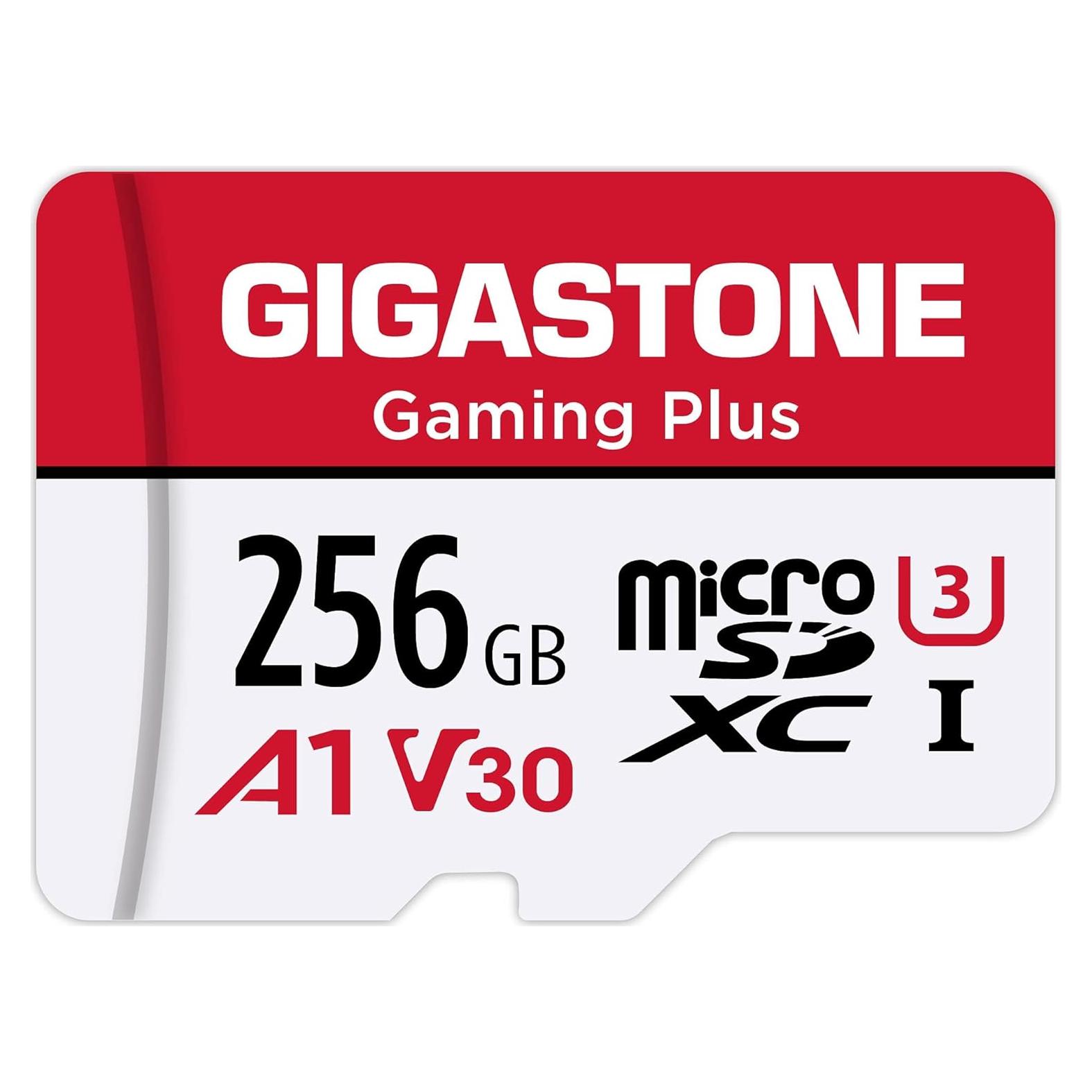Tarjeta Micro SD Gigastone 256GB Gaming Plus UHS-I A1 U3
