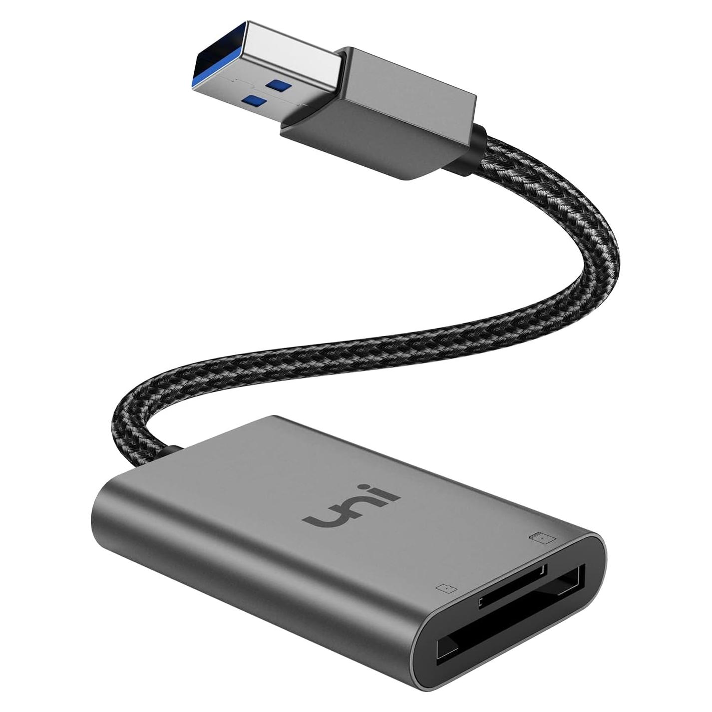 Lector de Tarjeta SD uni USB 3.0 Aluminio 2 Ranuras 5Gbps