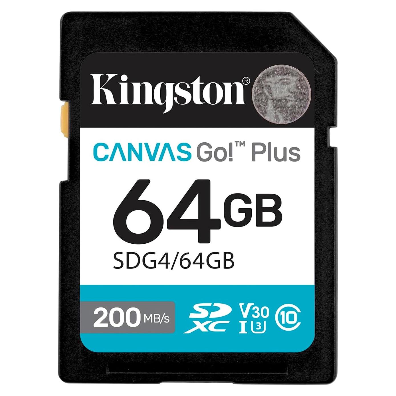 Tarjeta SD Kingston Canvas Go Plus 64GB UHS-I 200MB/s