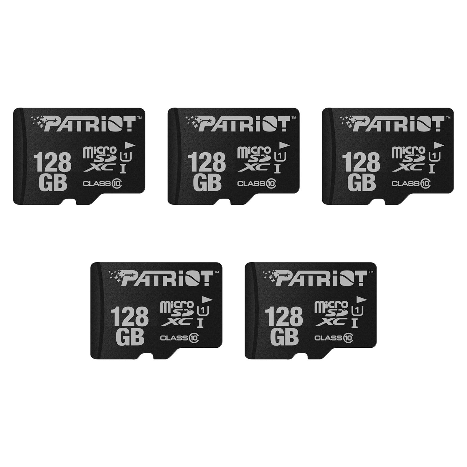 Tarjeta Micro SD Patriot LX 128GB - Paquete de 5 UHS-I