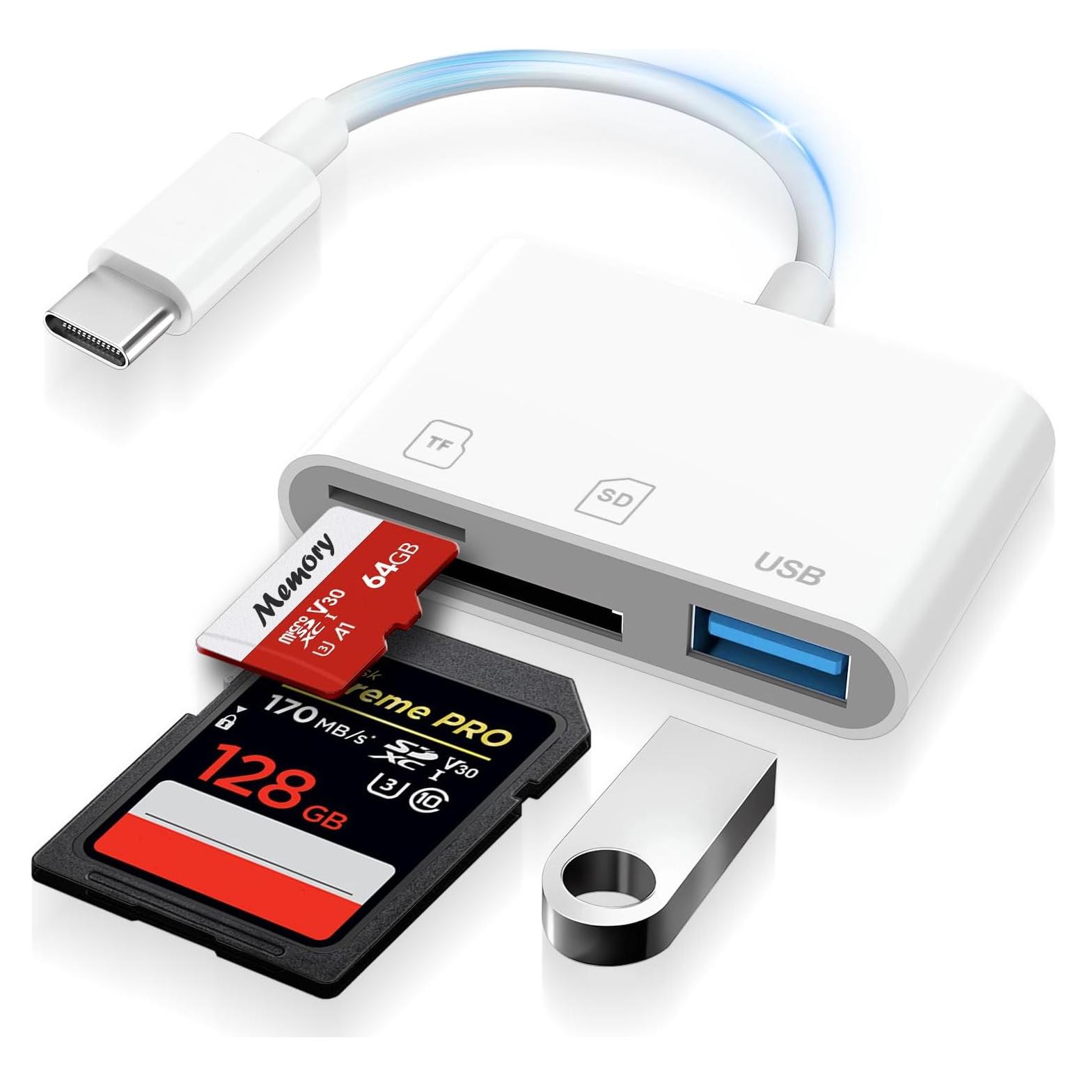 Lector de Tarjetas SD USB C Denlane para iPhone 15/16 y Android