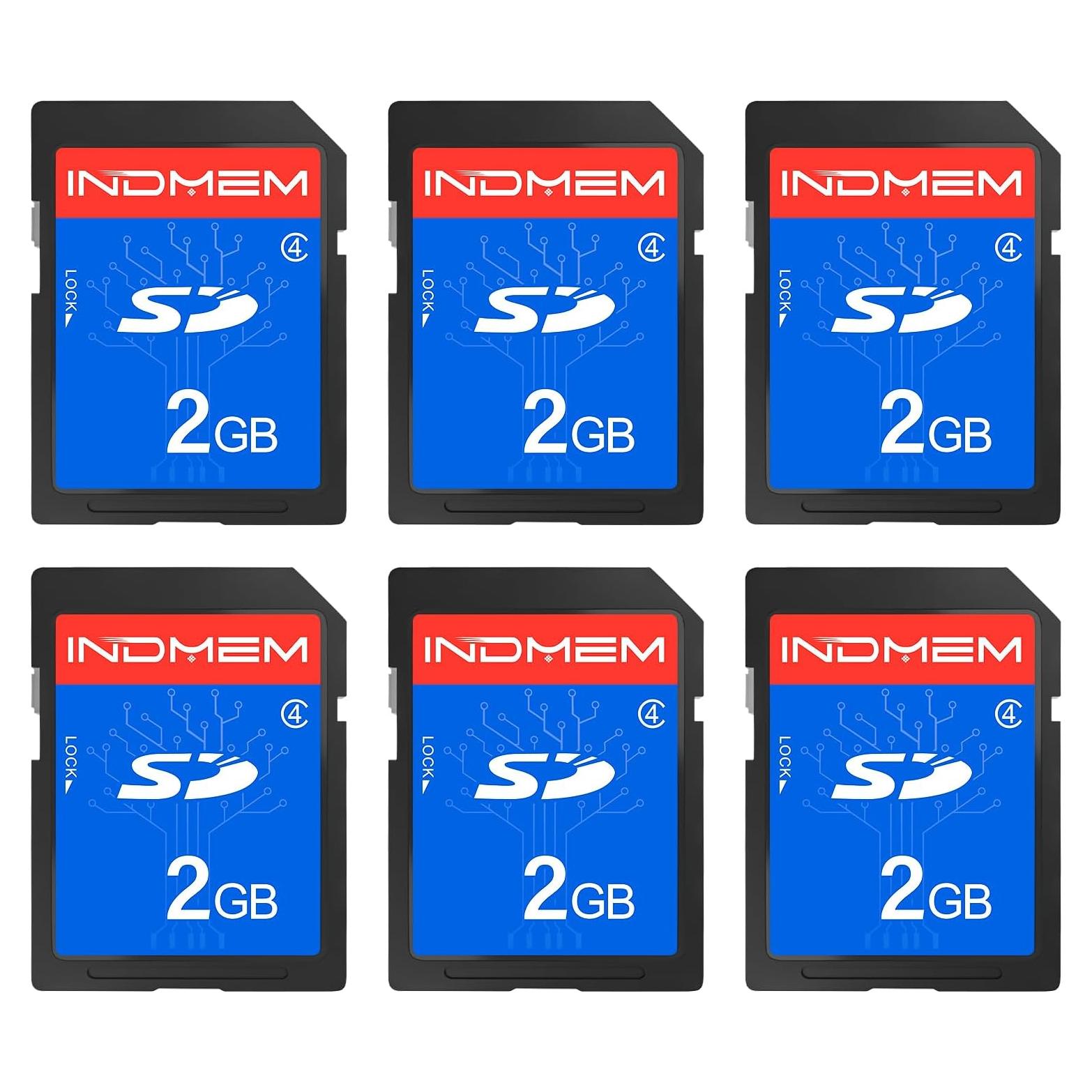 Tarjeta SD INDMEM 2GB Clase 4 - 6 Paquetes de Memoria Flash