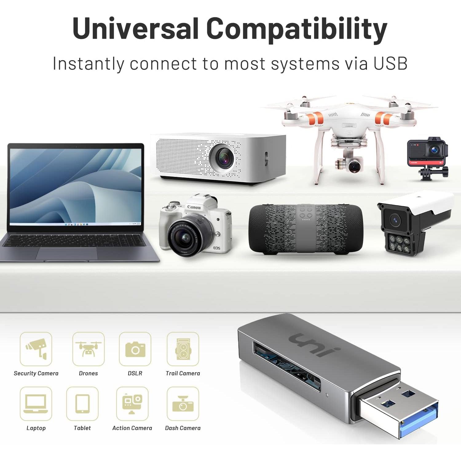 Lector de Tarjeta SD USB 3.0 uni - Adaptador Micro SD 2TB