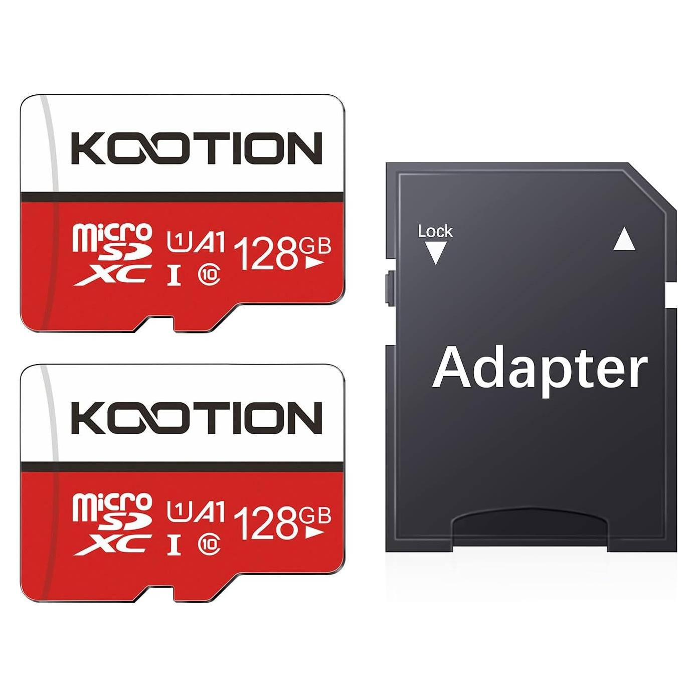 Tarjeta Micro SD 128GB KOOTION Paquete de 2 UHS-I C10