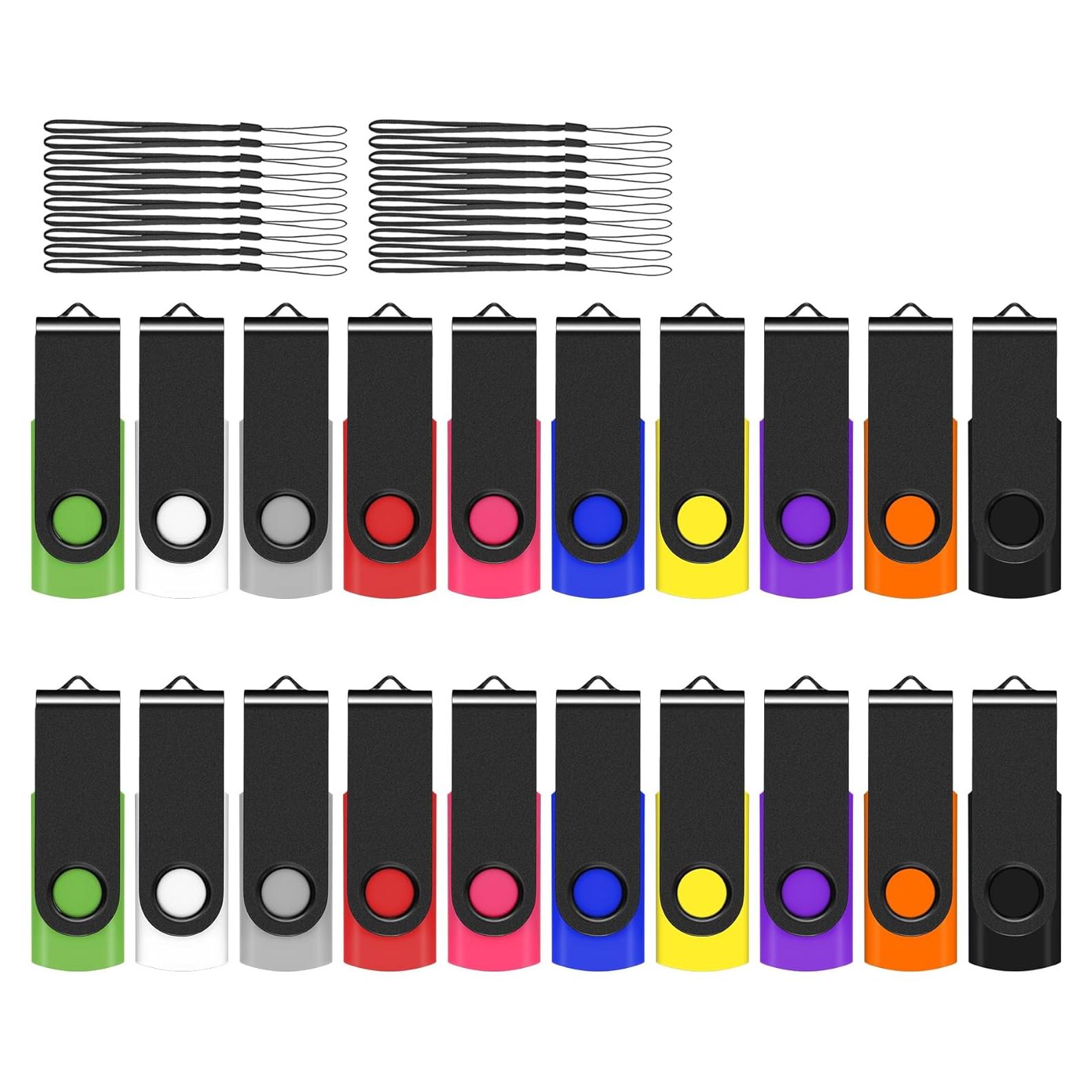 Paquete de 20 Unidades Flash USB 16GB EASTBULL USB 2.0