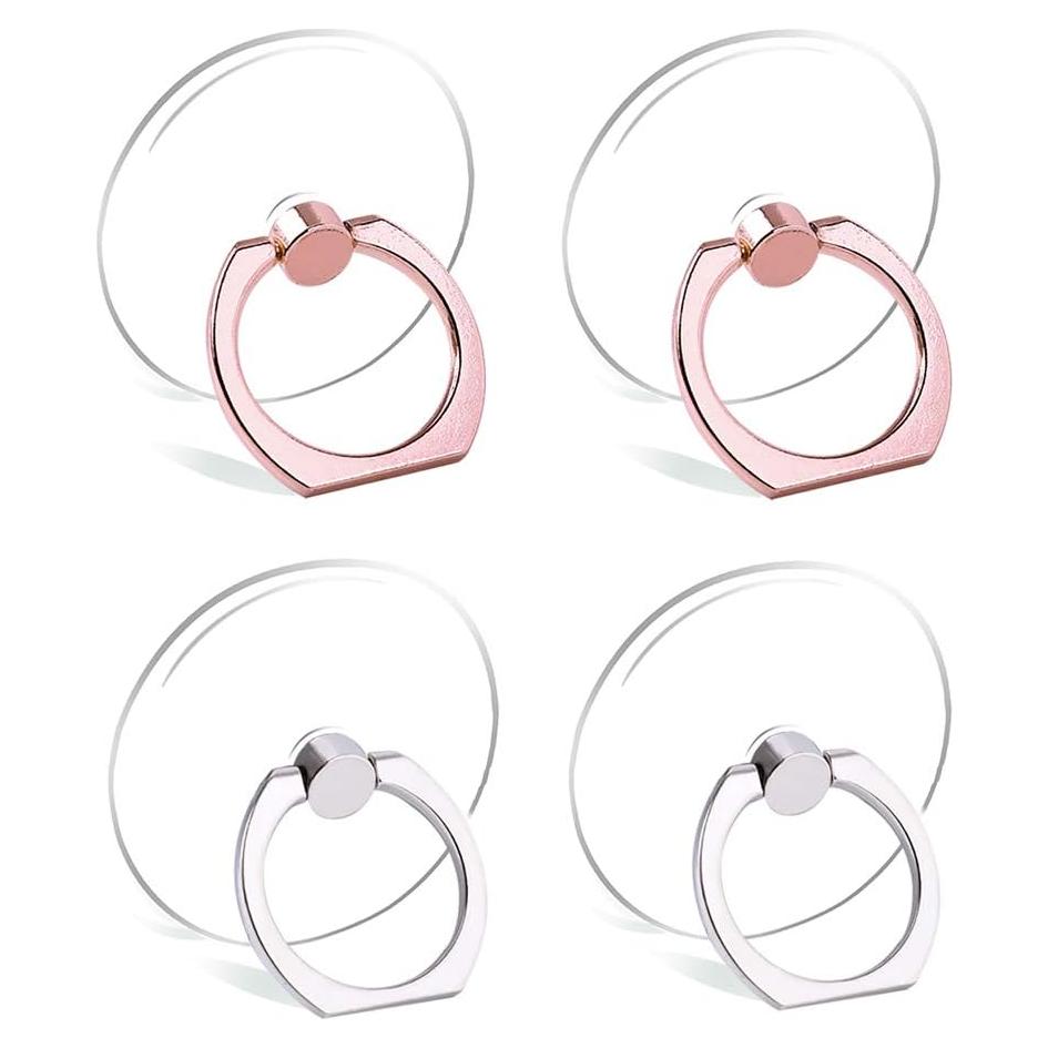 Soporte Anillo para Teléfono Móvil Exoer Transparente - 4 Piezas