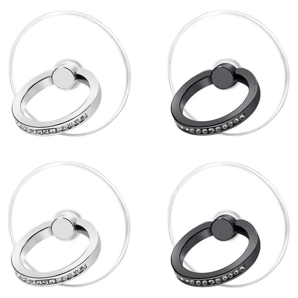 Soporte de Anillo para Teléfono Transparente Exoer - 4 Piezas