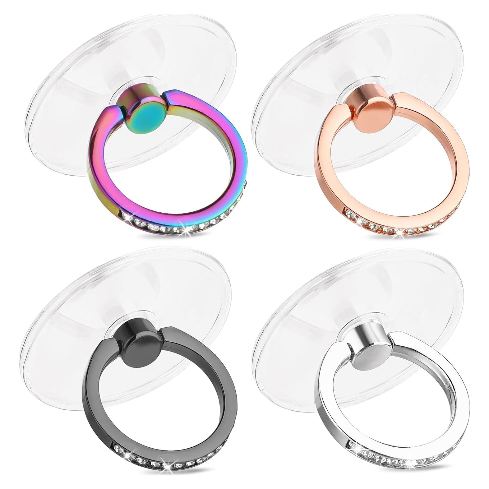 Soporte de Anillo para Teléfono Ymapinc - 4 Piezas, Rotación 360°