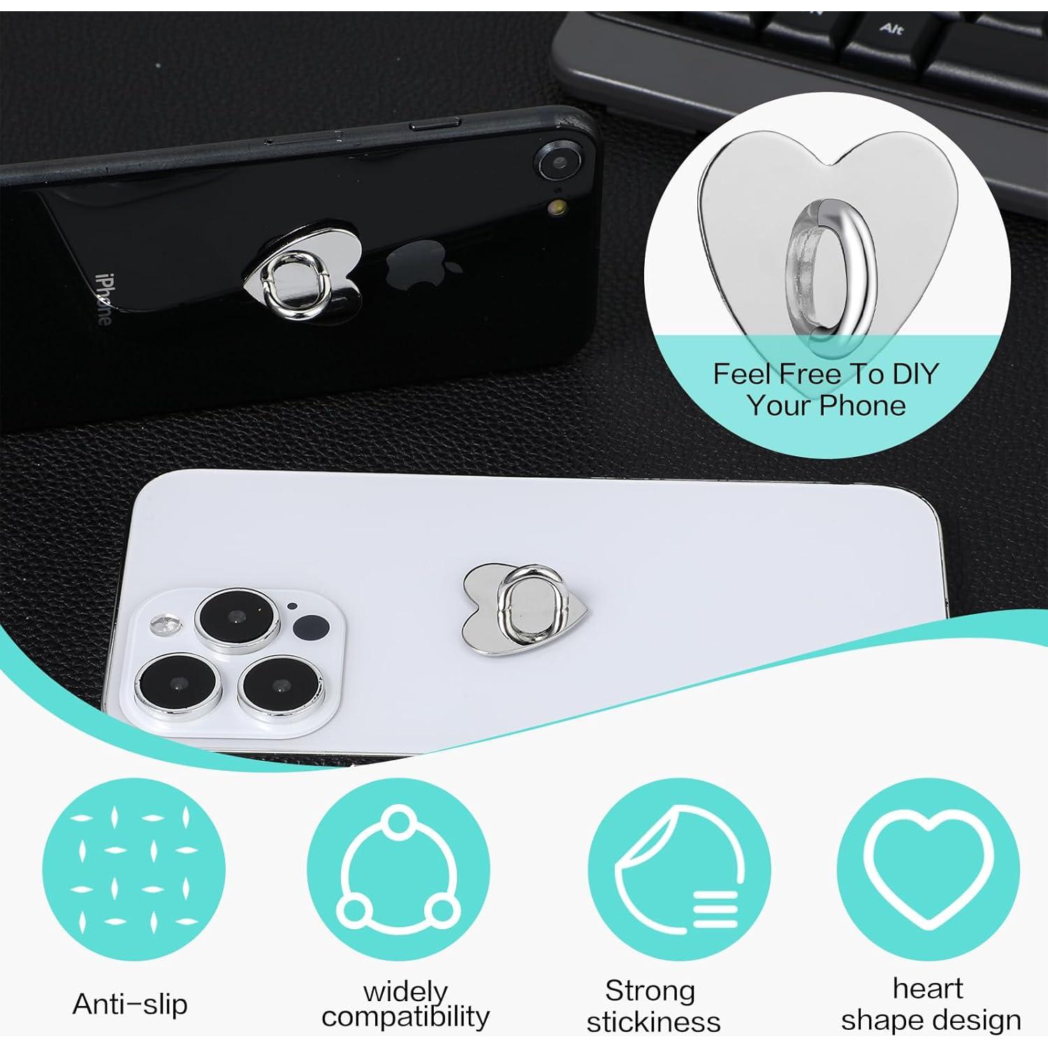 Soporte de Anillo para Teléfono Xinjoduz 8 Pcs Plata