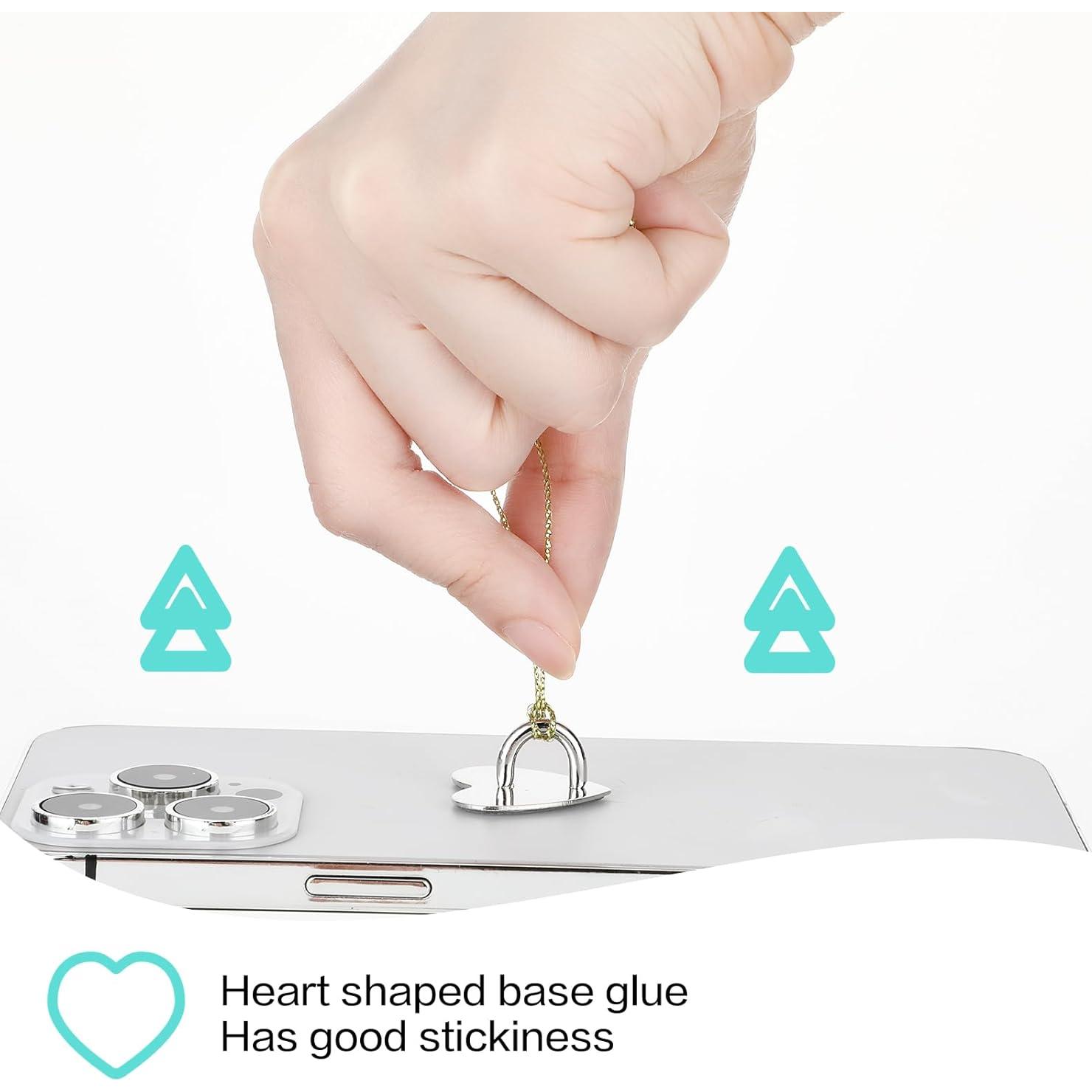 Soporte de Anillo para Teléfono Xinjoduz 8 Pcs Plata