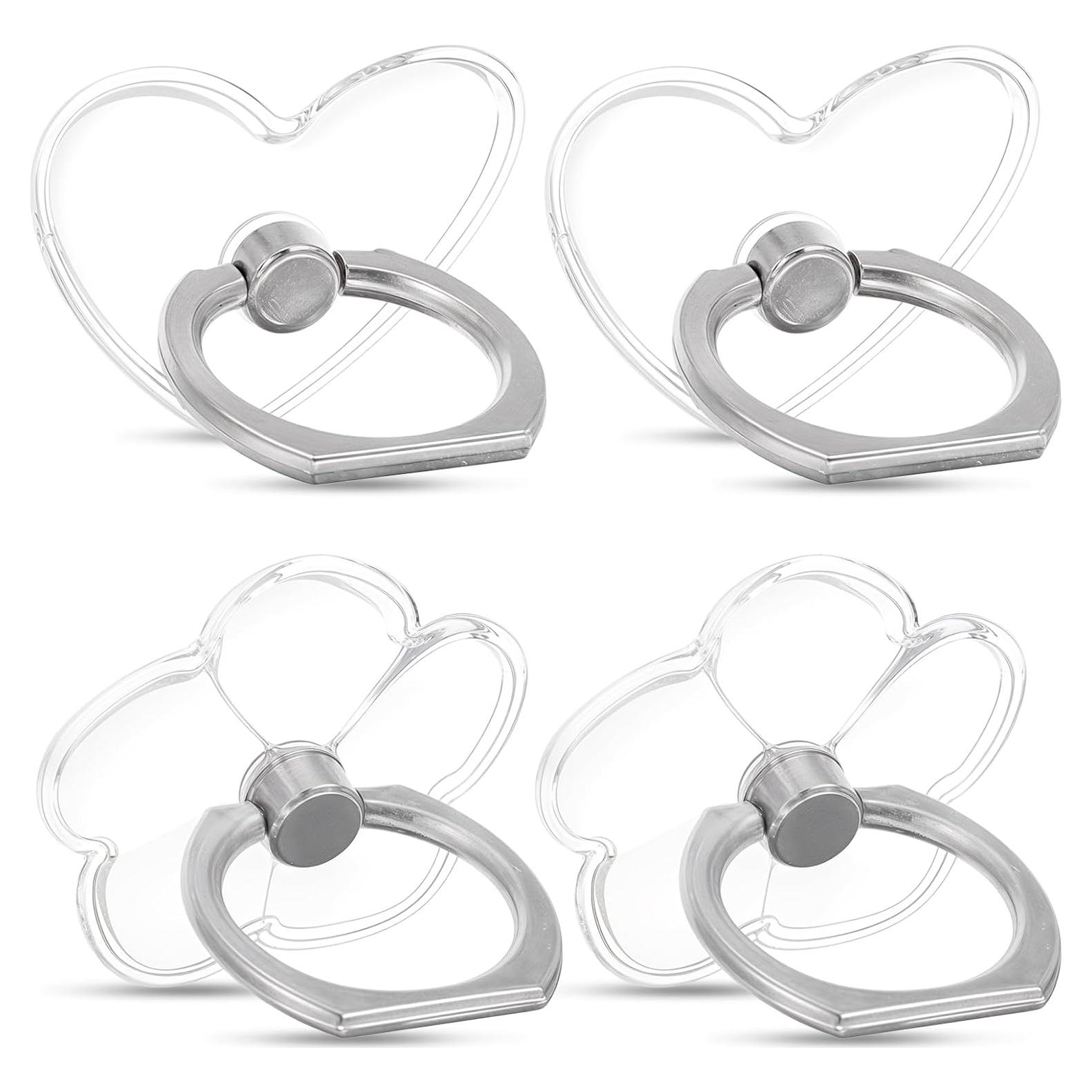 Soporte de Anillo para Teléfono Ymapinc 4 Pcs Transparente