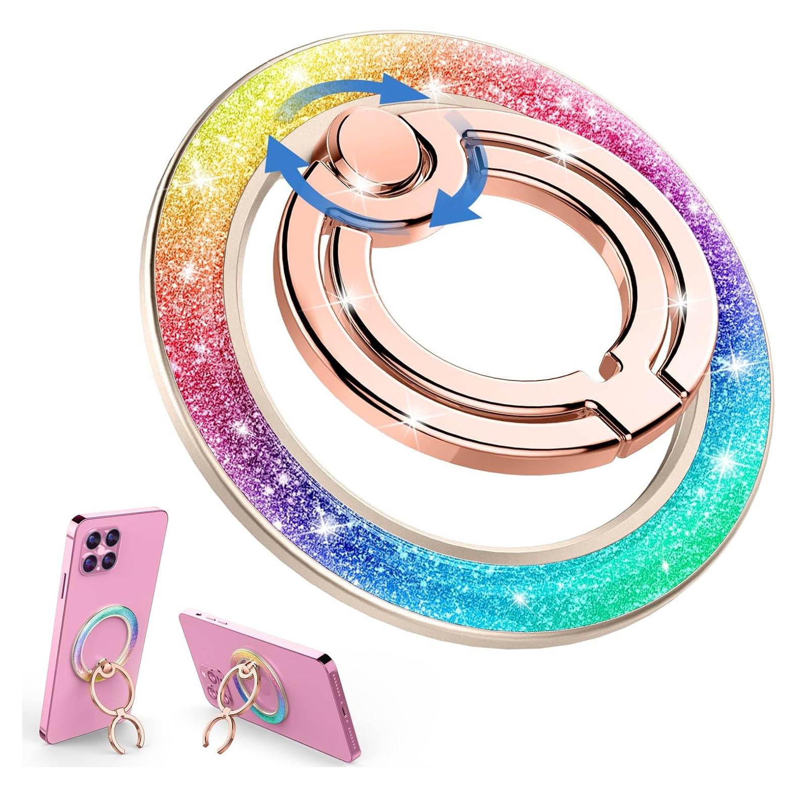 Soporte para Anillo de Teléfono Magnético Mindsky Glitter - 32g