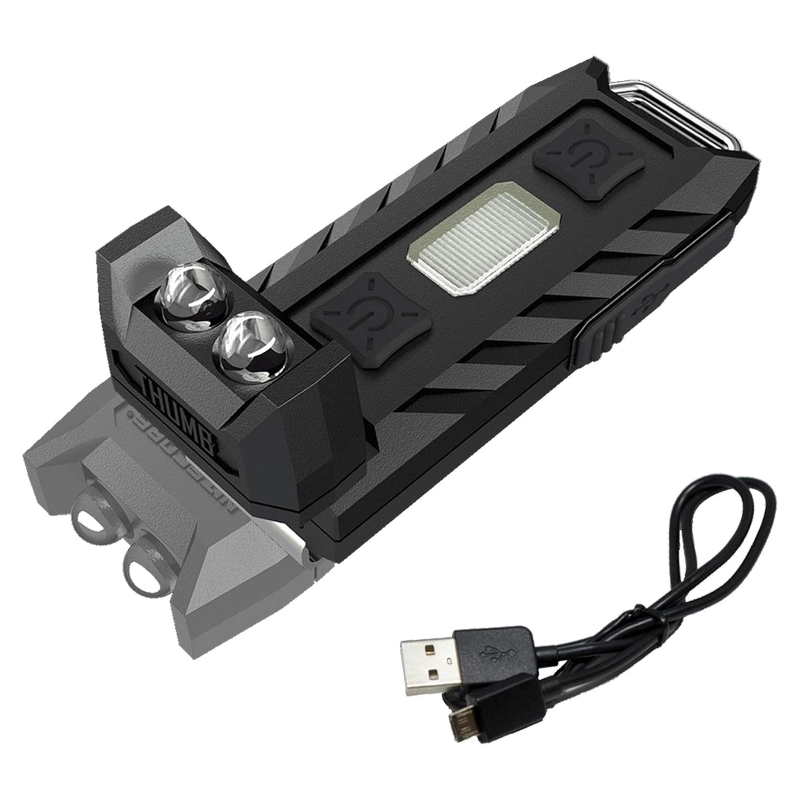 Luz LED Recargable Nitecore Thumb 85 Lúmenes USB Inclinable