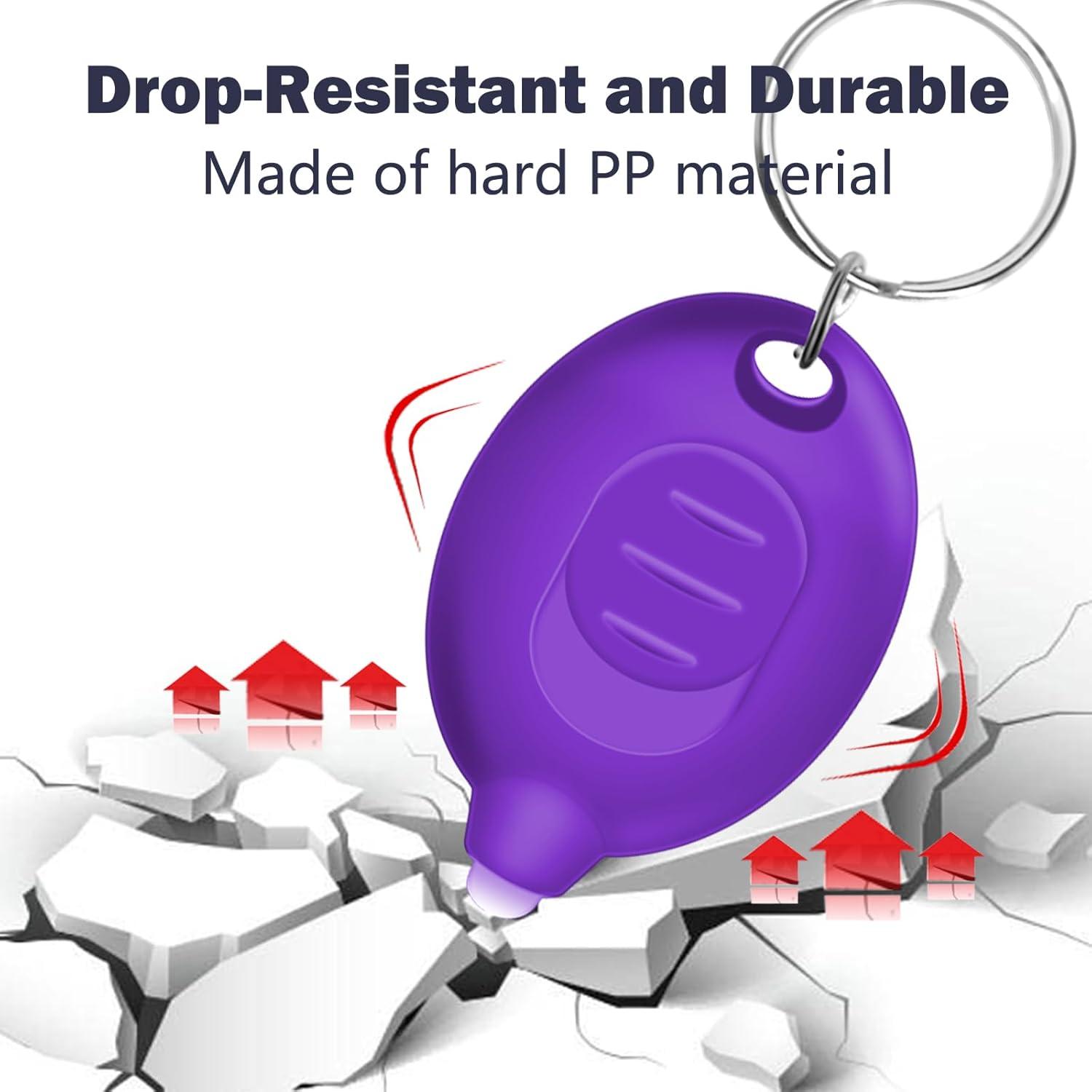 Linterna Mini UV LED Daemson de Llavero - 12 Lúmenes - 6 Piezas