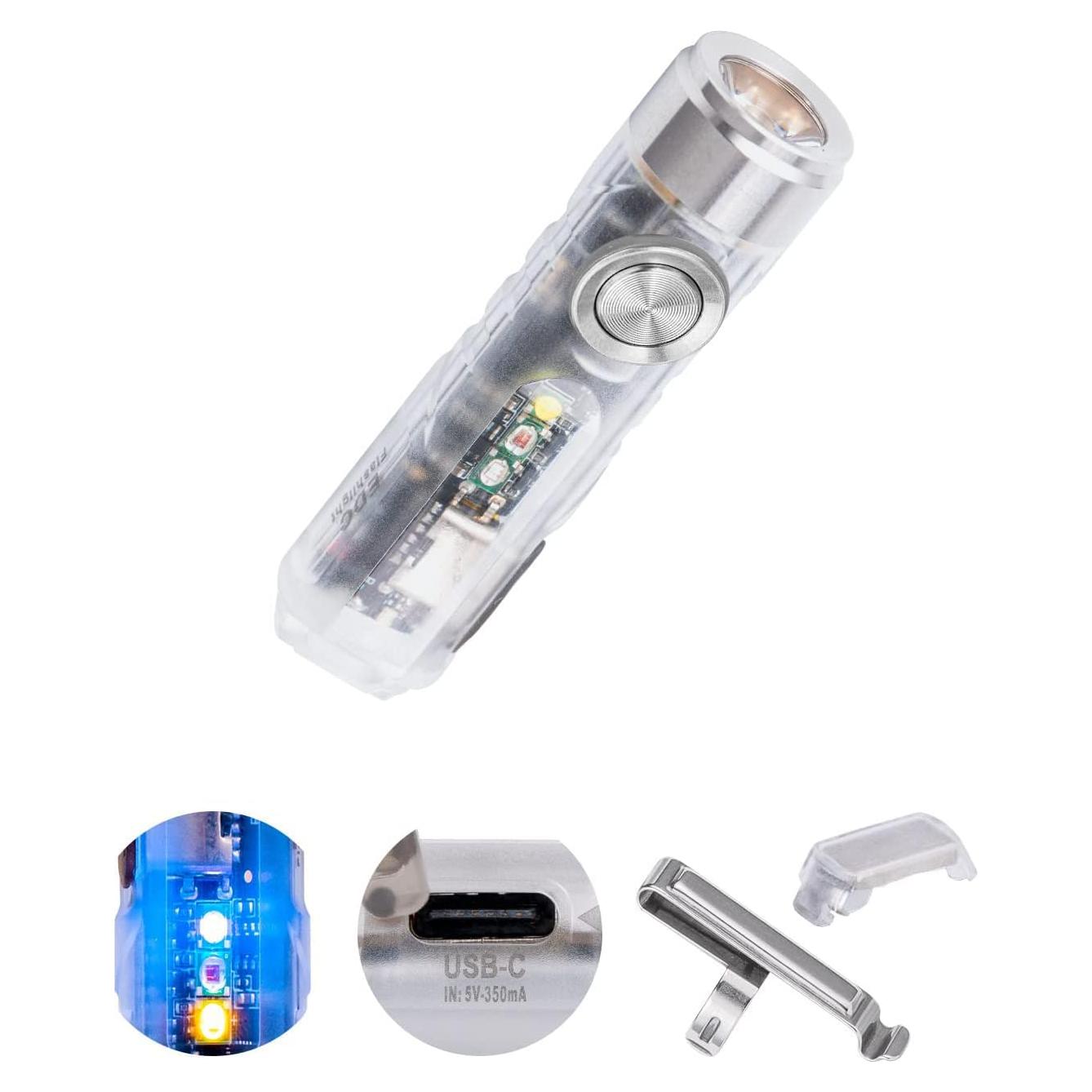 Linterna RovyVon Aurora A8 EDC USB-C 650 Lúmenes 6500K