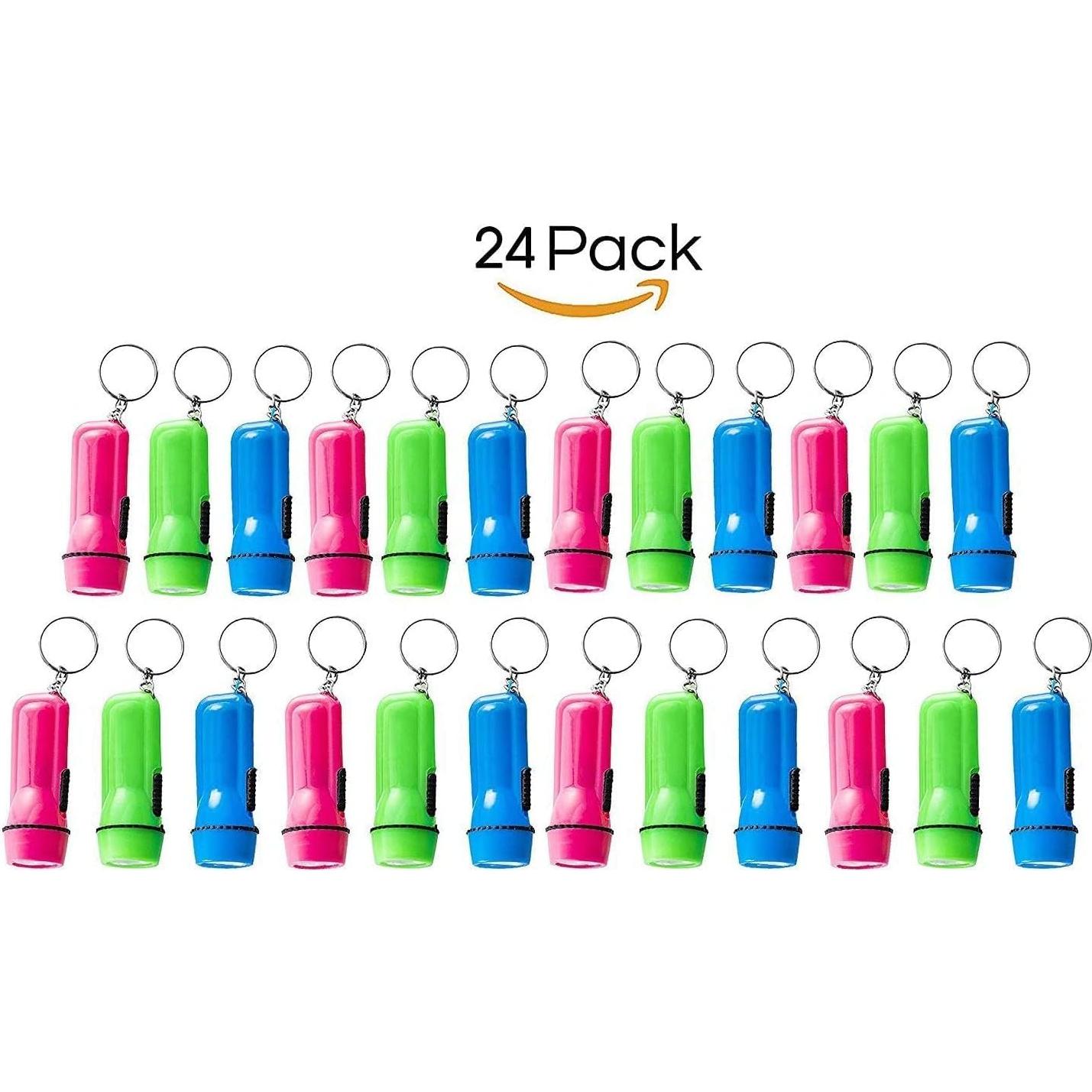 Llave Linterna Mini Kicko 24 Piezas LED 5 cm Colores Surtidos