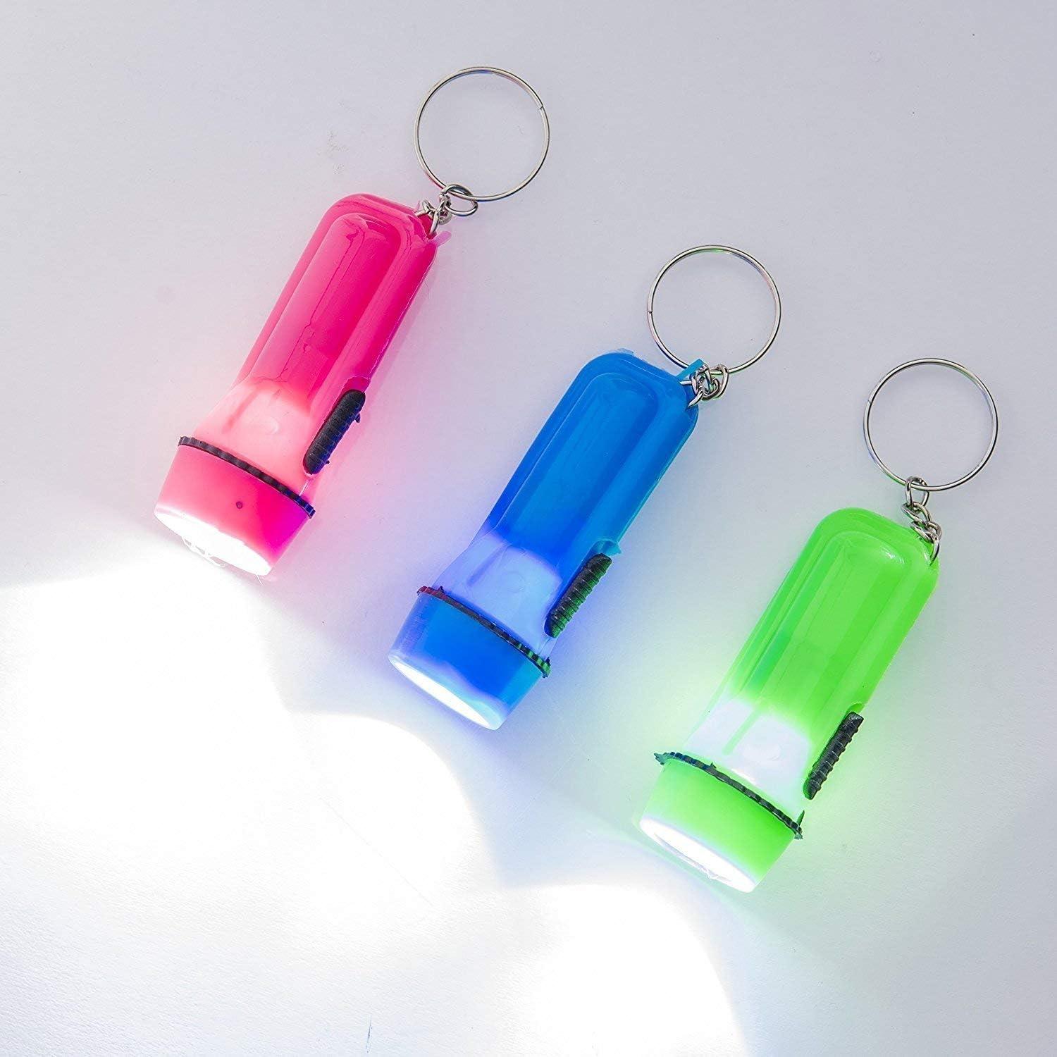 Llave Linterna Mini Kicko 24 Piezas LED 5 cm Colores Surtidos