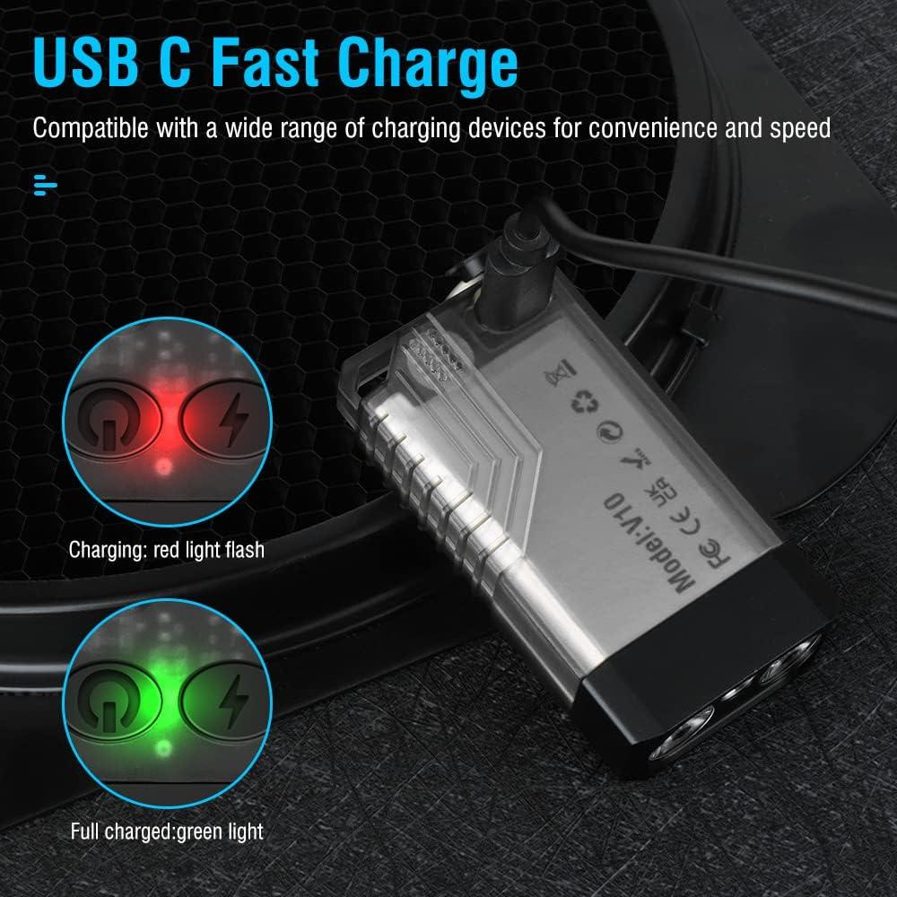 Linterna Boruit V10 USB C 1000 Lúmenes UV 365nm Compacta