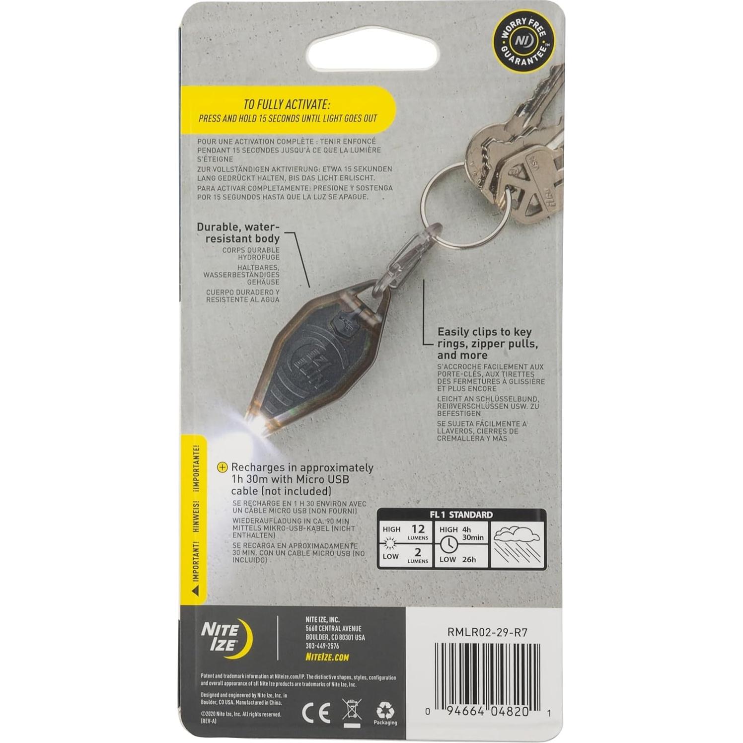 Microluz Recargable Nite Ize Radiant 12 Lúmenes LED Coyote