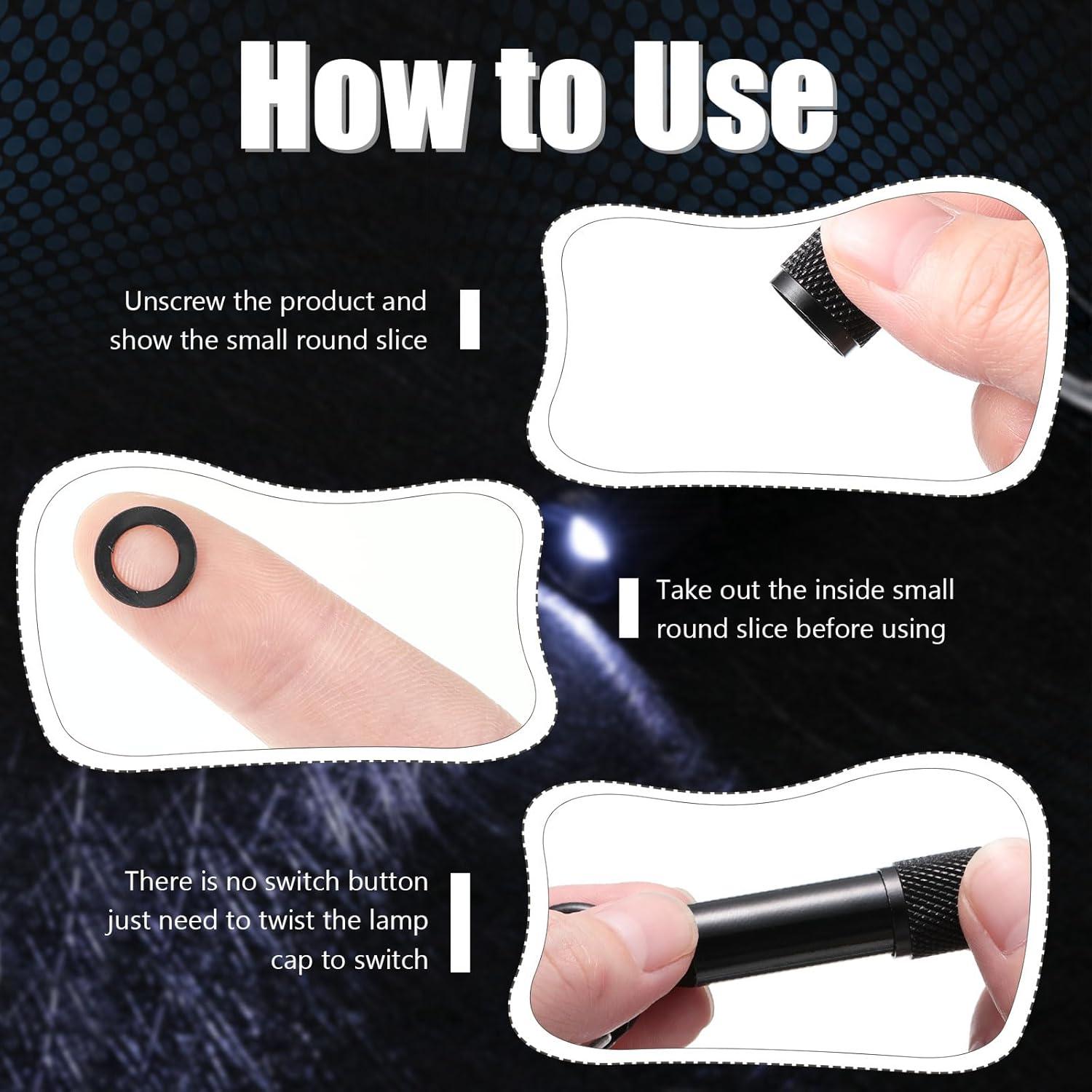 Paquete de 49 Mini Linternas LED Cunno para Camping y Senderismo