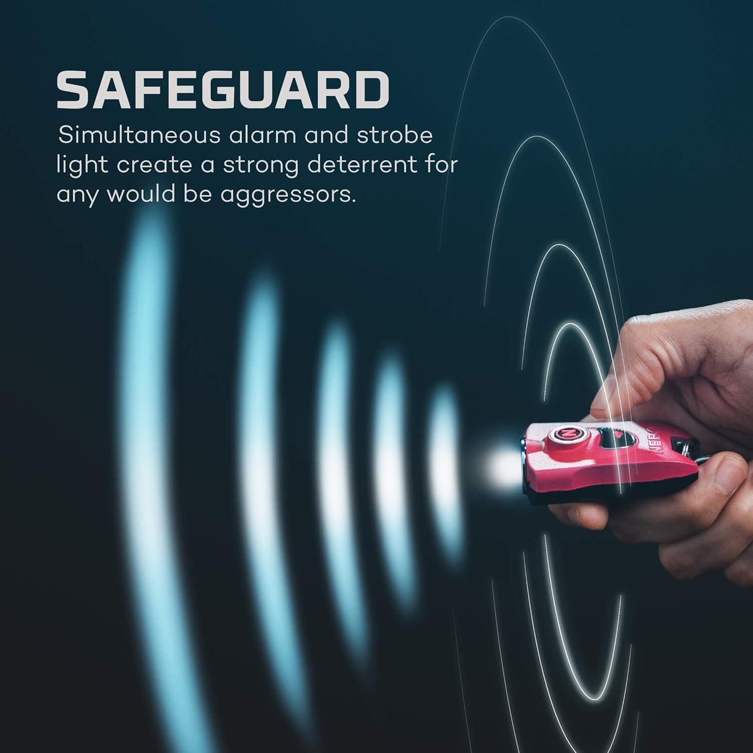 Linterna Recargable NEBO MYPAL con Alarma 115dB - Rosa