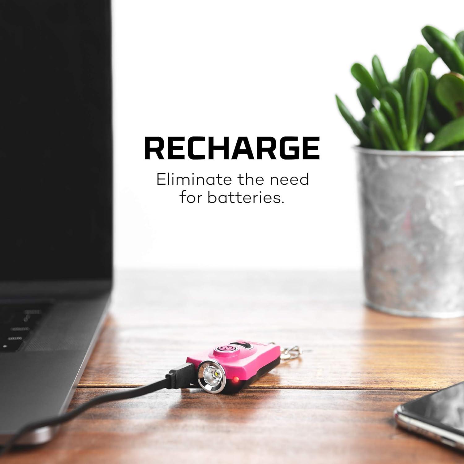 Linterna Recargable NEBO MYPAL con Alarma 115dB - Rosa