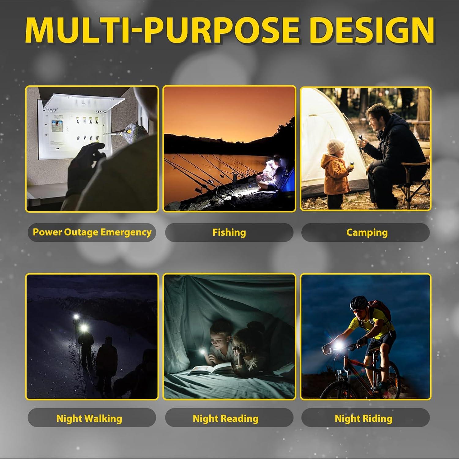 Paquete de 3 Linternas de Llave CASTNOO LED Recargables USB