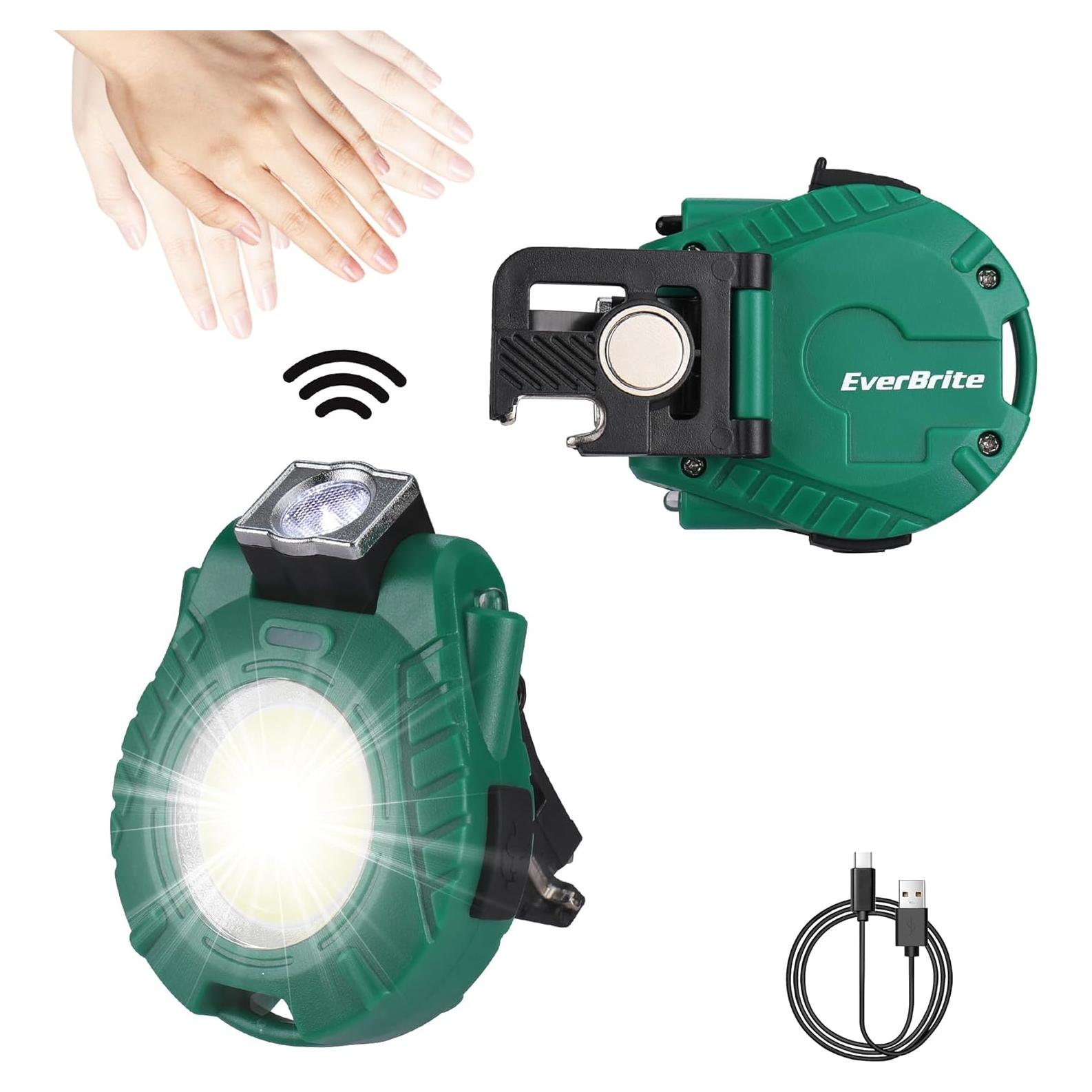 Linterna Recargable Mini EverBrite Verde con Sensor y 6 Modos
