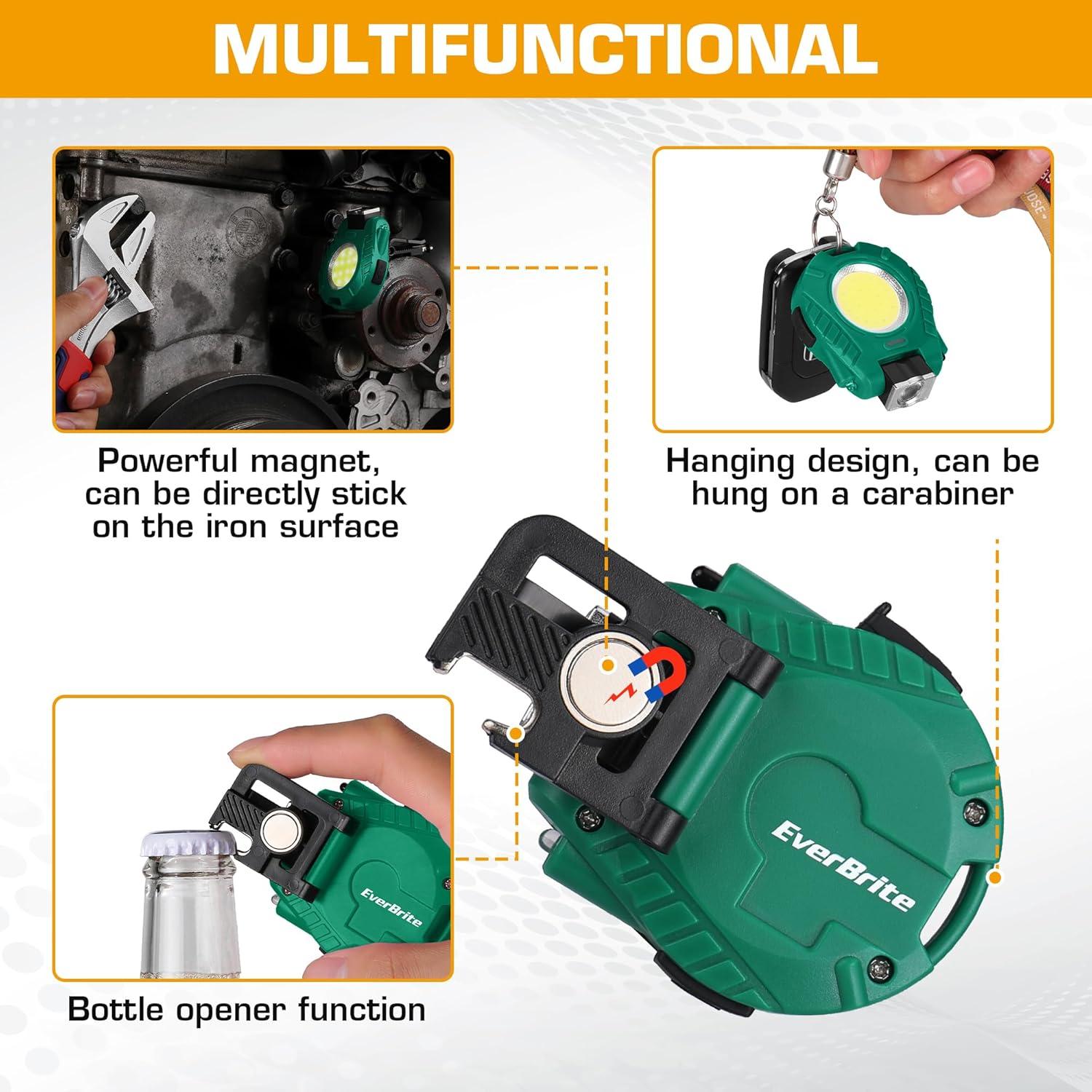 Linterna Recargable Mini EverBrite Verde con Sensor y 6 Modos