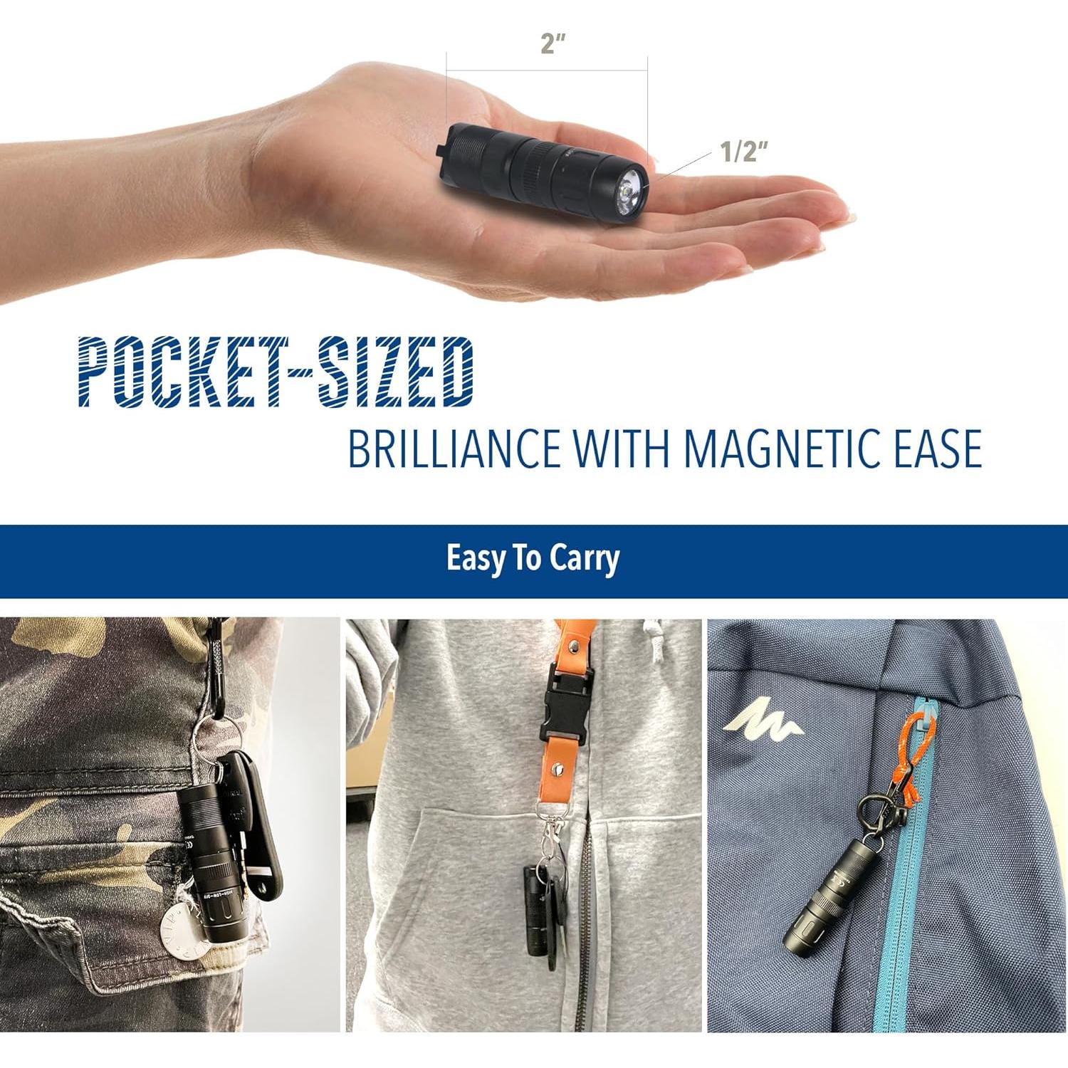 Linterna LED Mini Recargable CLT 105 Lúmenes Compacta