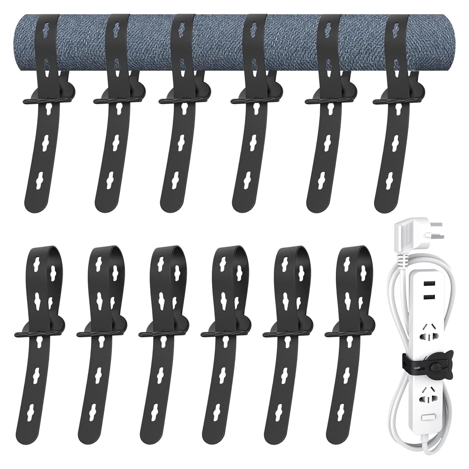 Correas de Cable Reutilizables Nearockle 12 Piezas Silicona 25.4x1.5cm