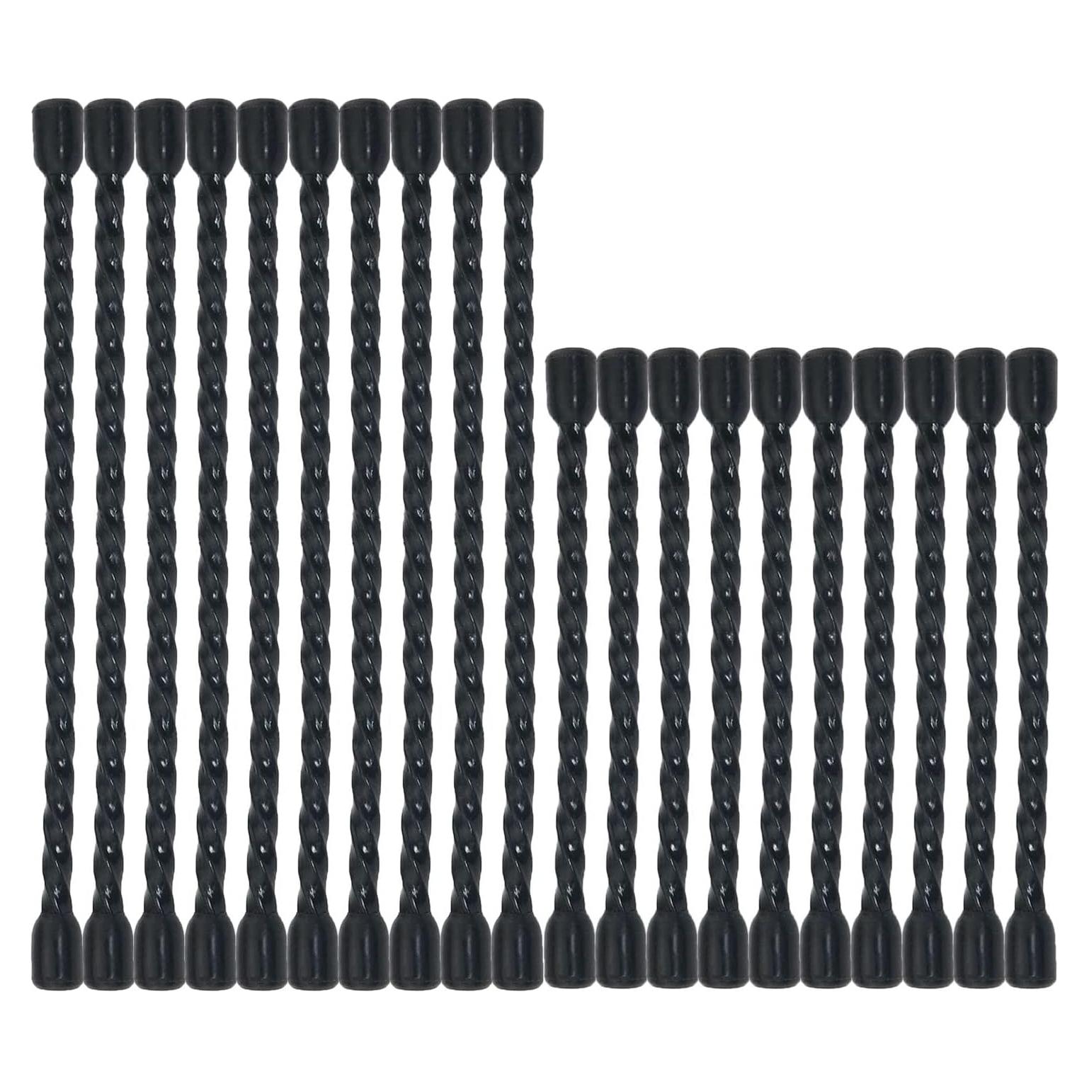 Bridas de Cable de Goma ITROLLE 20 Piezas 10 y 15 cm Negras