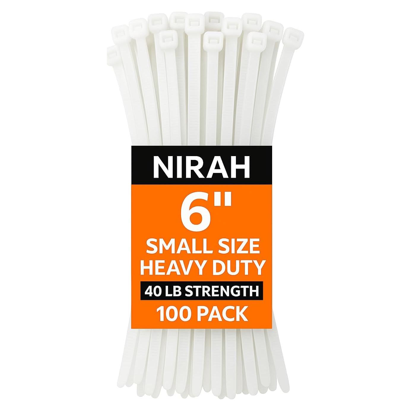 Bridas Transparentes Nirah 15 cm 100 pk 18 kg Nylon Multiusos