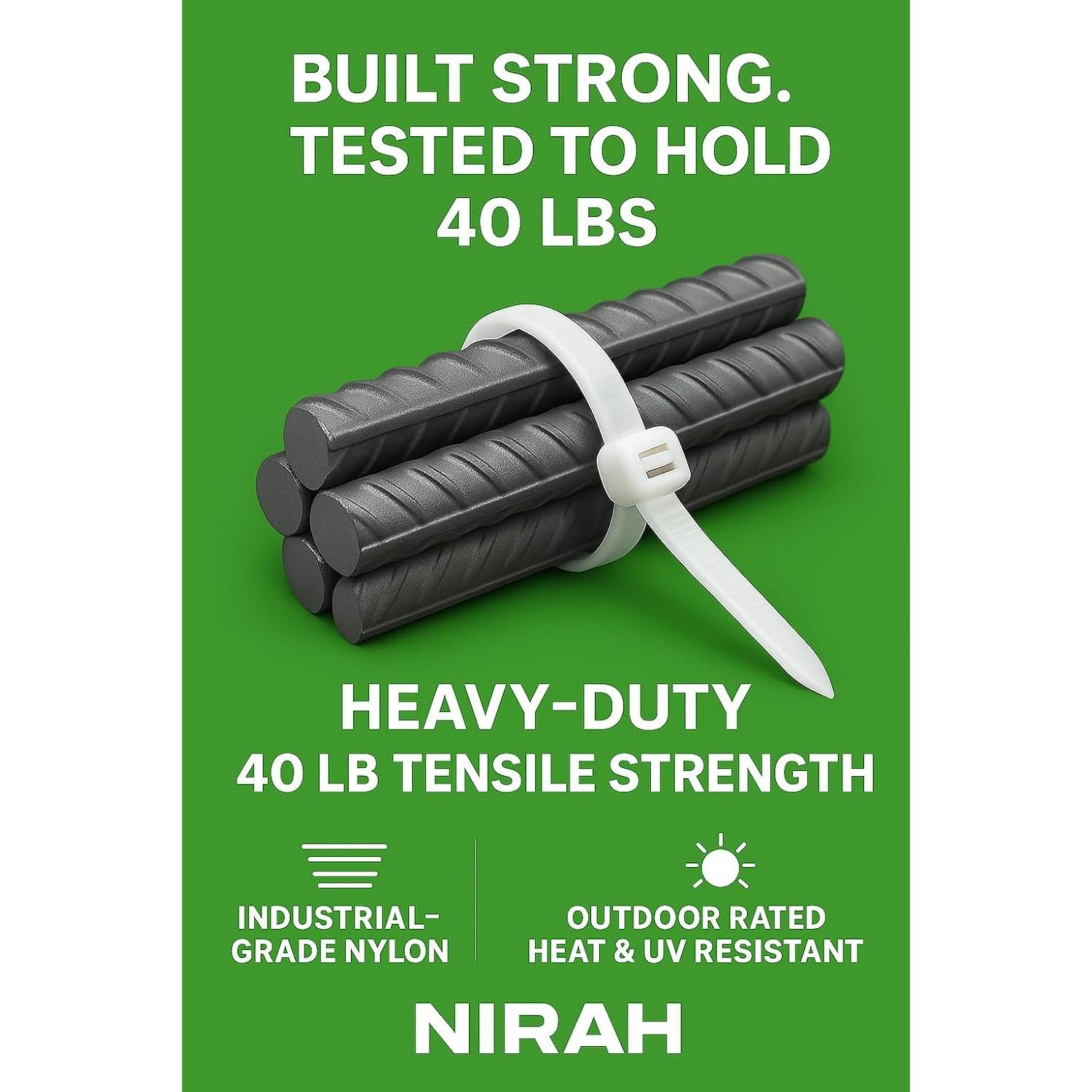 Bridas Transparentes Nirah 15 cm 100 pk 18 kg Nylon Multiusos