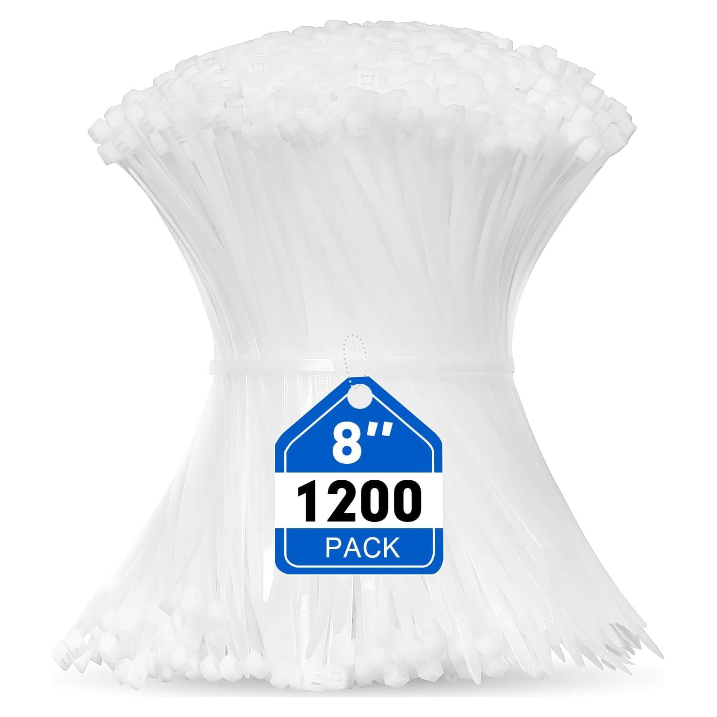 Bridas de Nylon RAZCC 20 cm 1200 pcs Alta Resistencia 22.7 kg