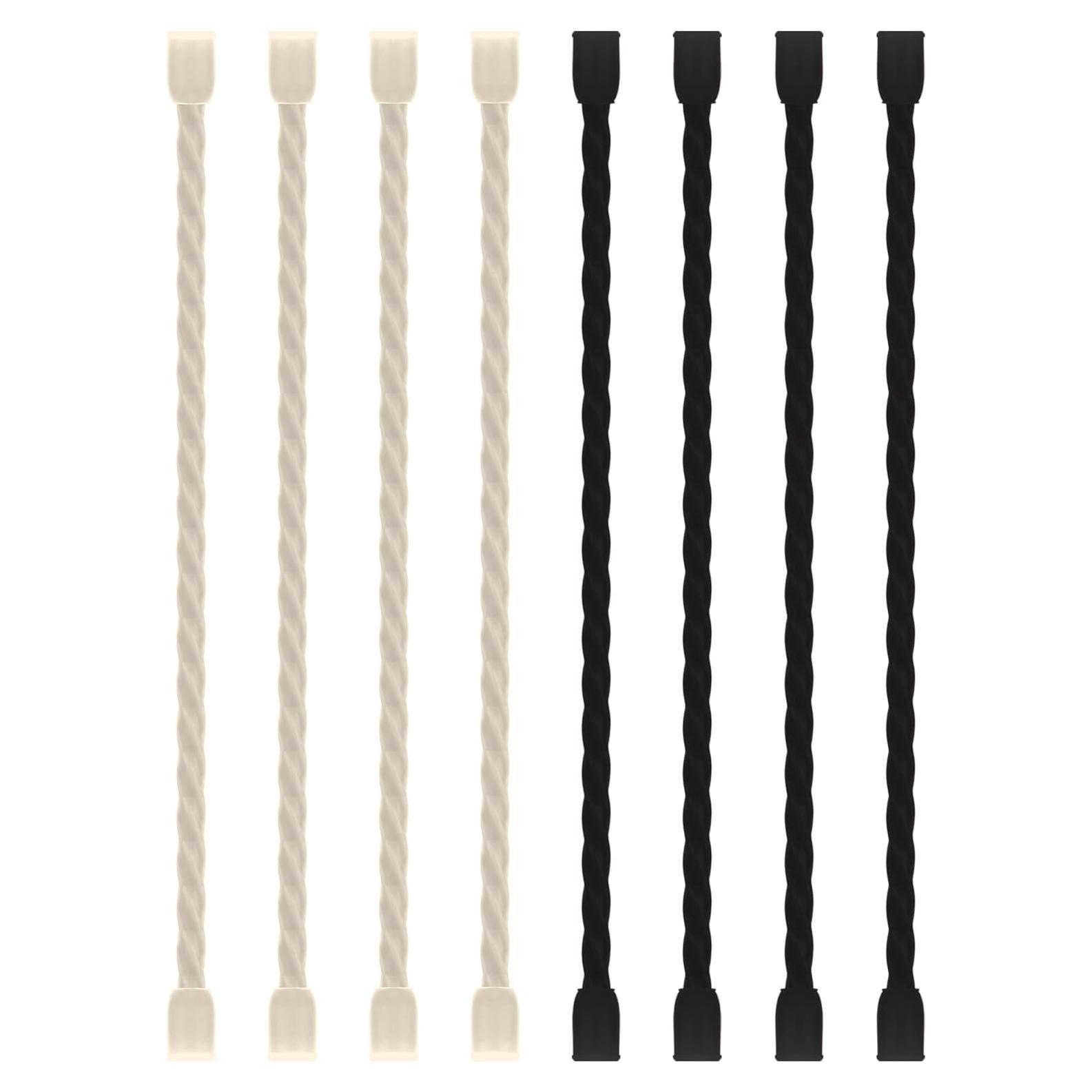 8 Sujetadores de Cable de Silicona 15 cm LOIUO Reutilizables