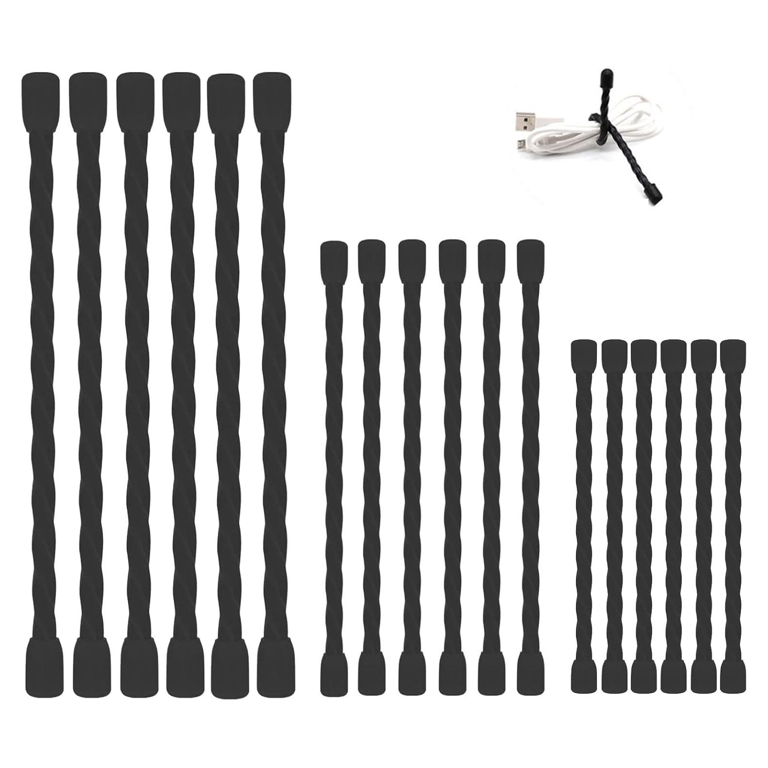 Correas de Cable de Silicona Reutilizables 18PCS Genérico 10-20cm