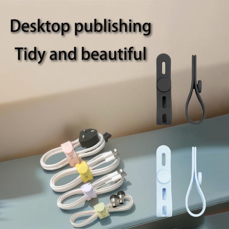 Bridas de Silicona Objuni 20 Pcs para Cables de Datos 13.97 cm