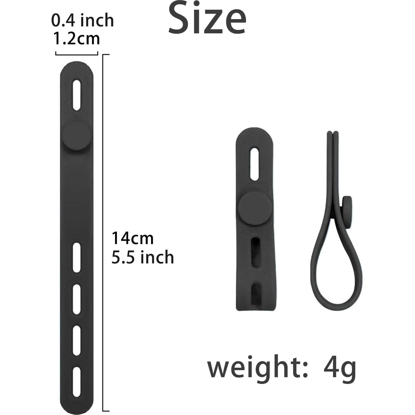 Bridas de Silicona Objuni 20 Pcs para Cables de Datos 13.97 cm